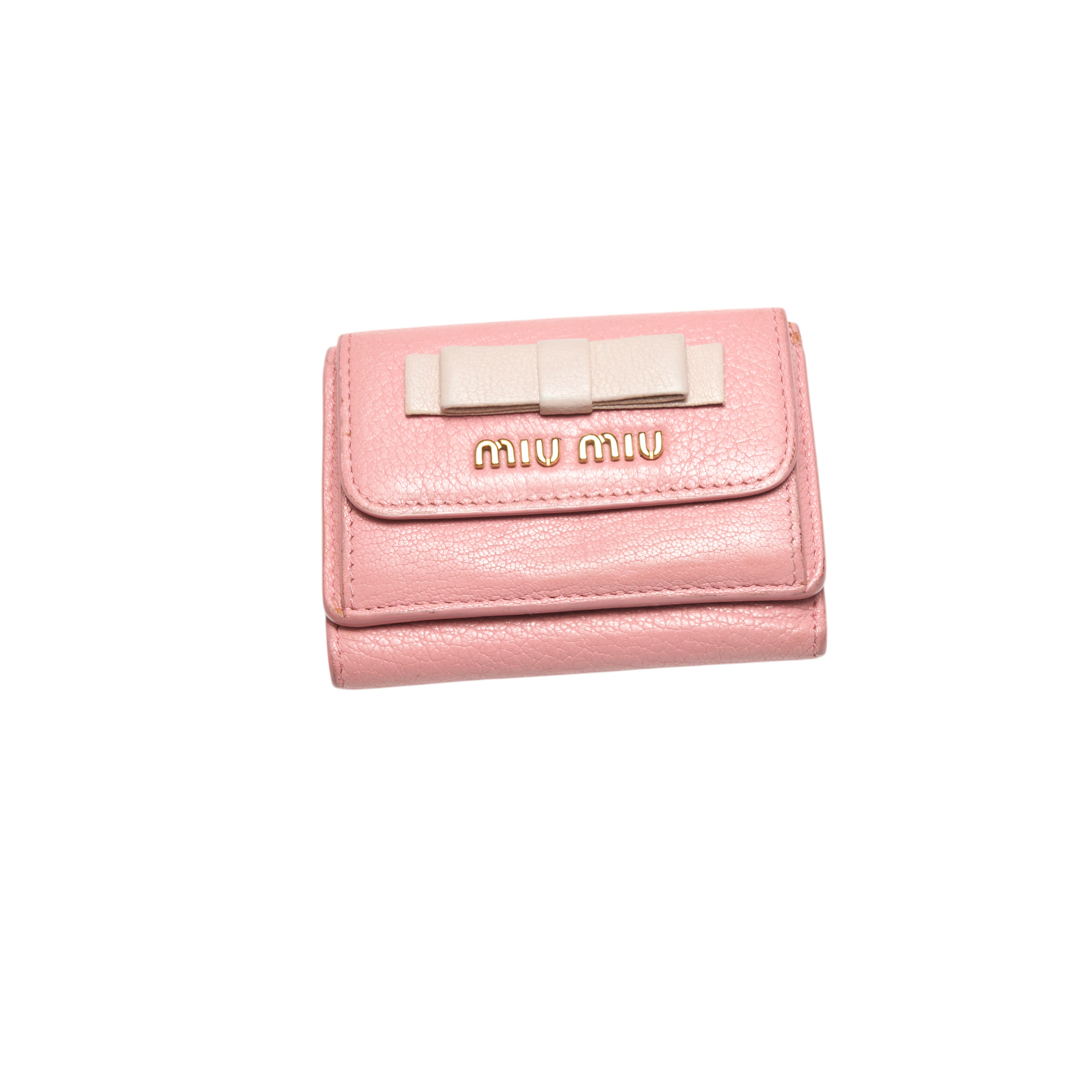 miu miu pink bow wallet