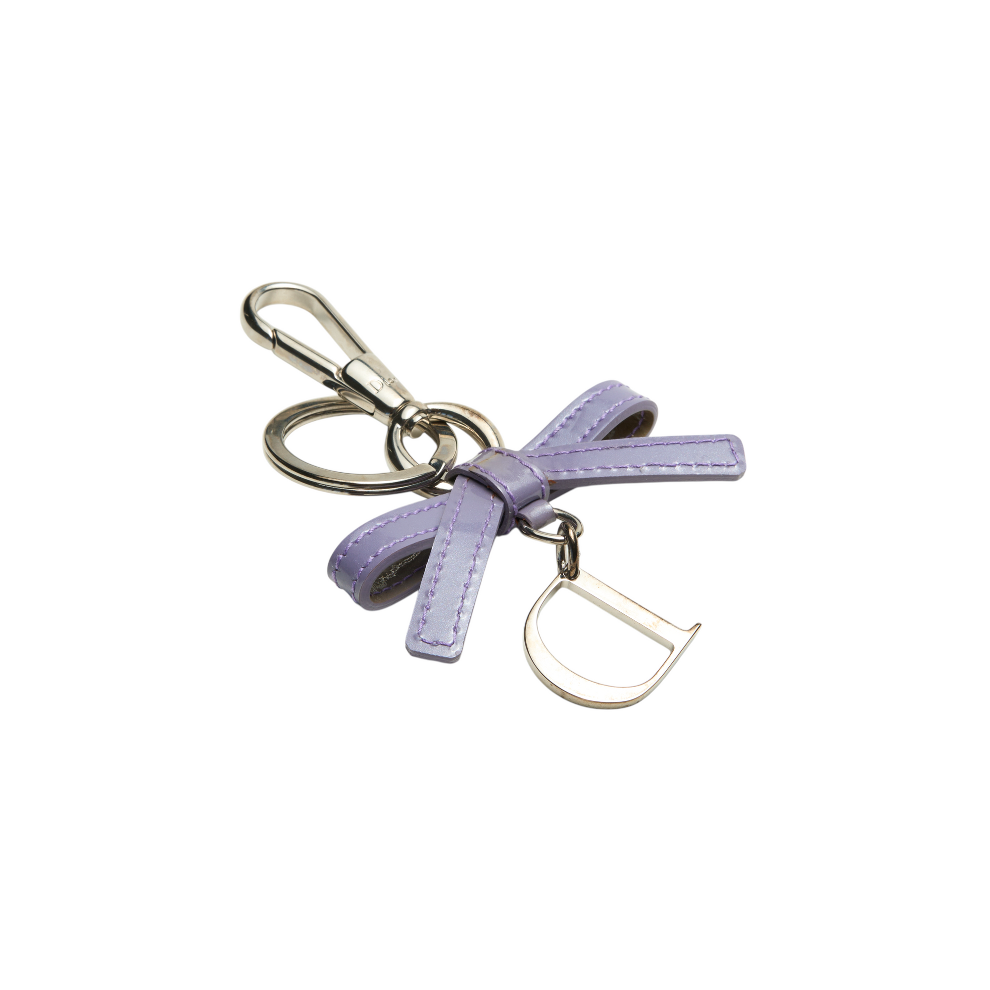 christian dior purple bow keychain