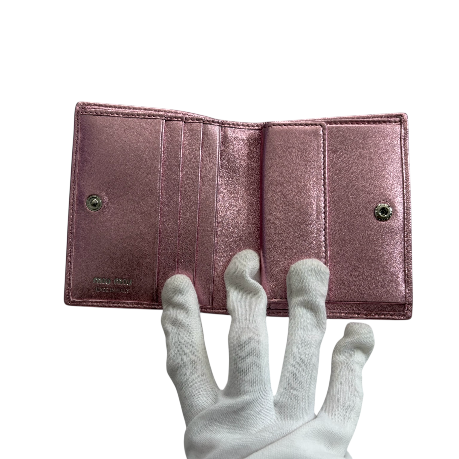 miu miu pink sequin wallet