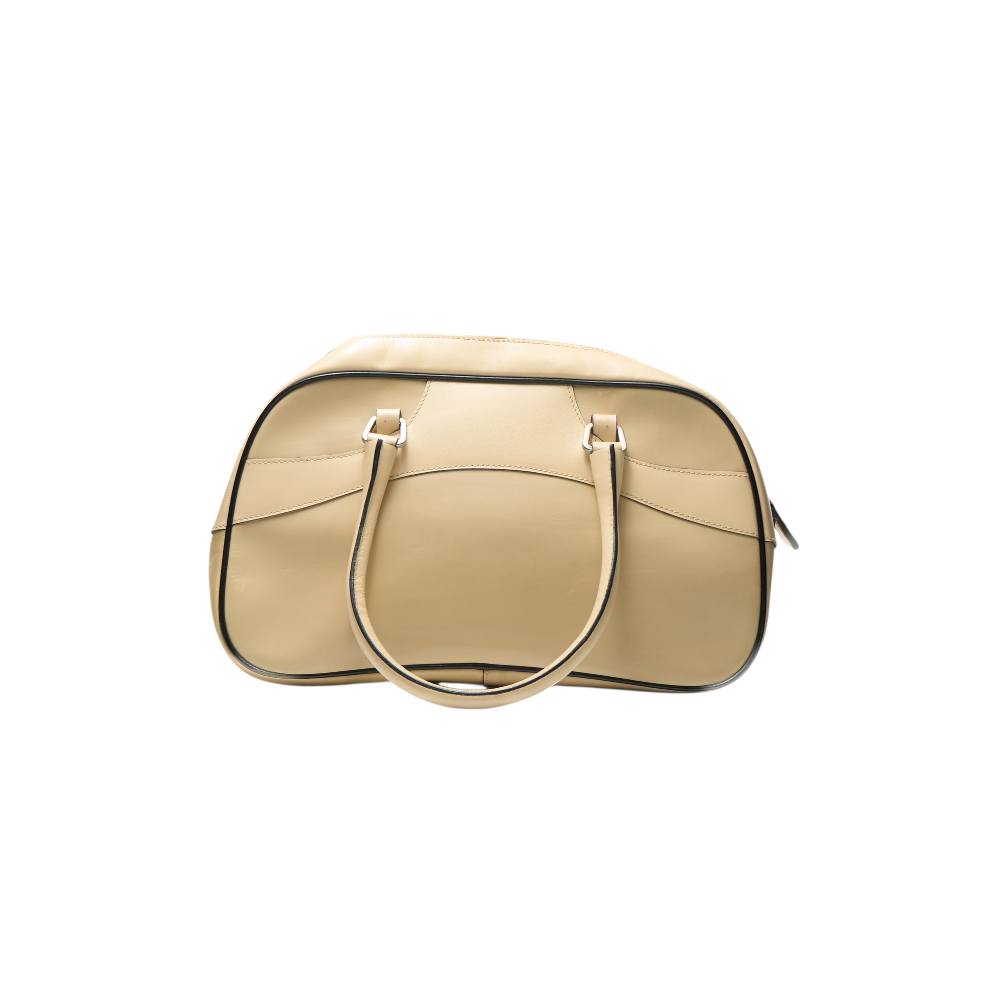 prada 2000s cream bowler bag