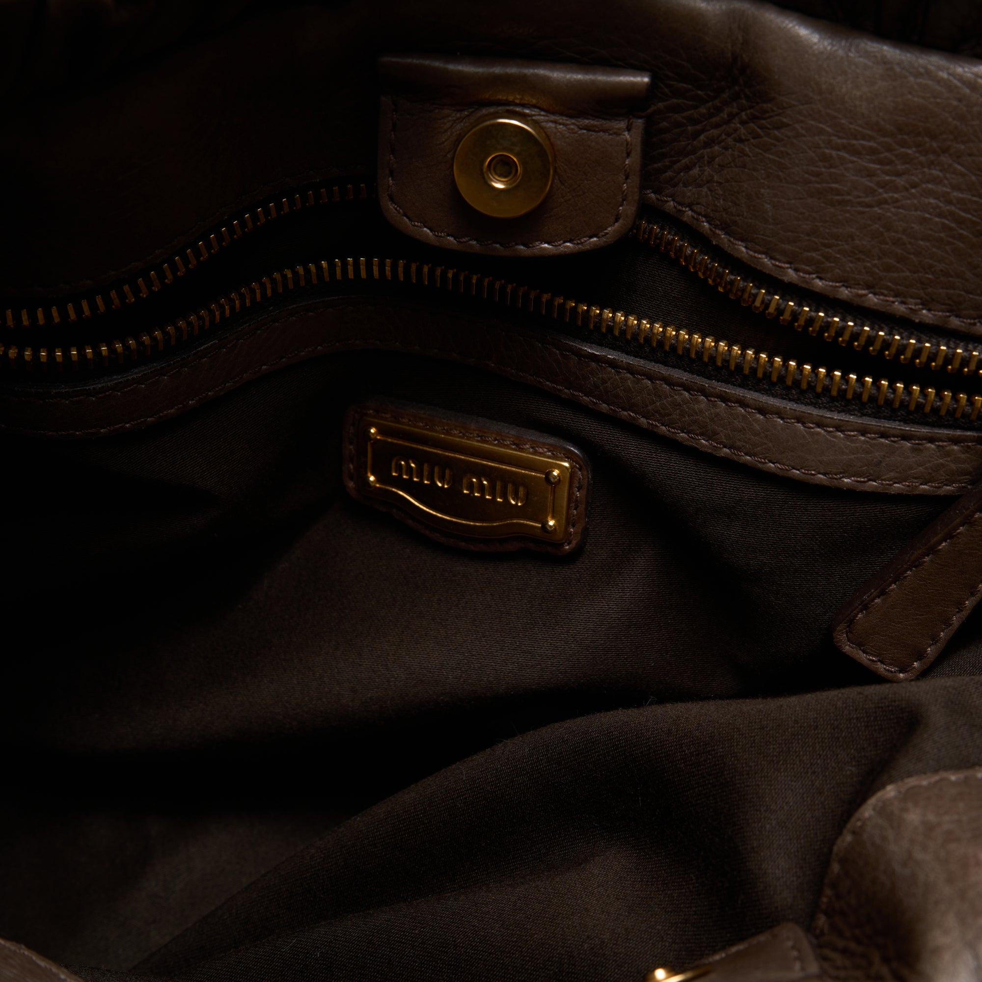 miu miu 2000s gray vitello bag