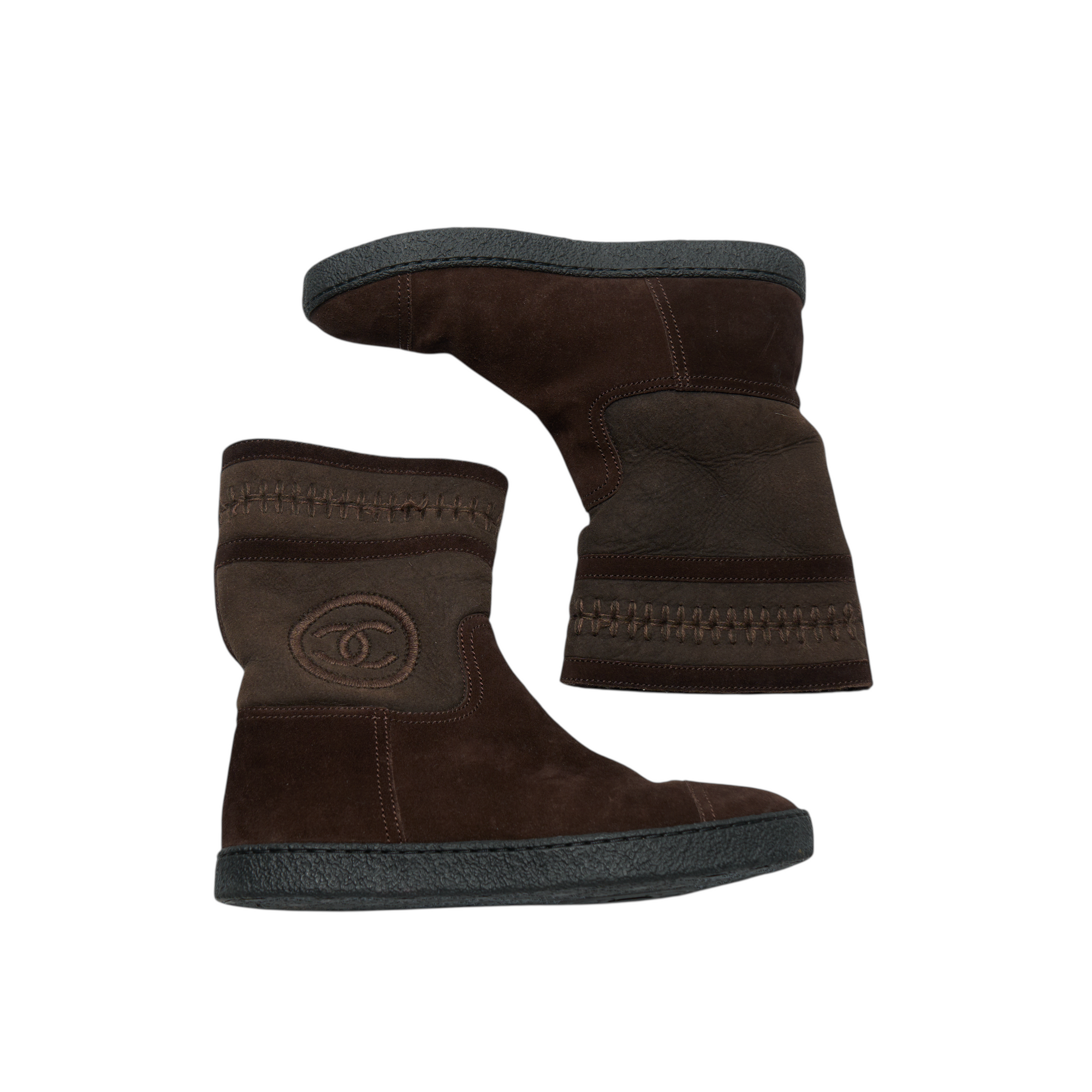 chanel 2000s brown boots