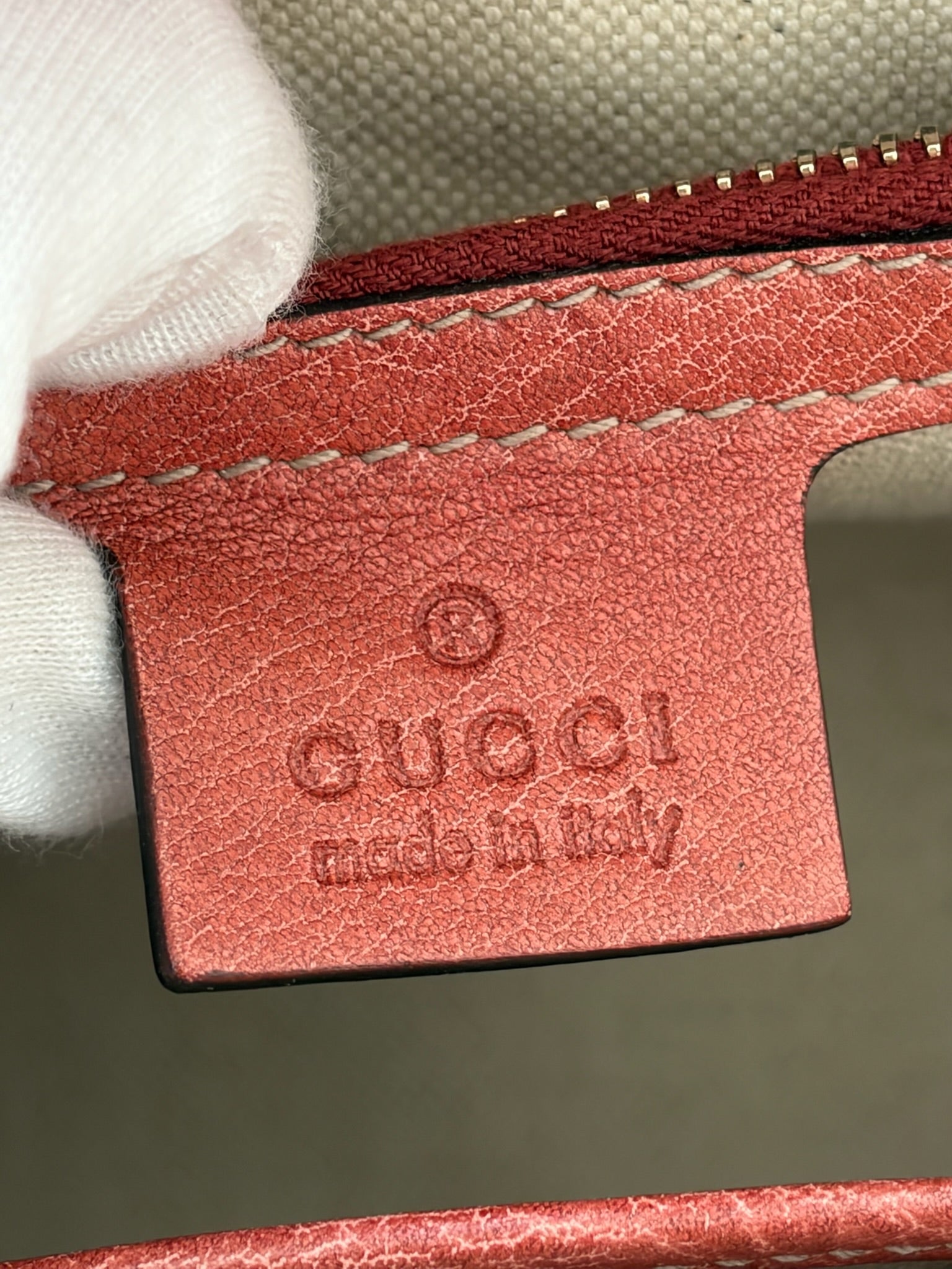 gucci 2000s orange bamboo handle bag