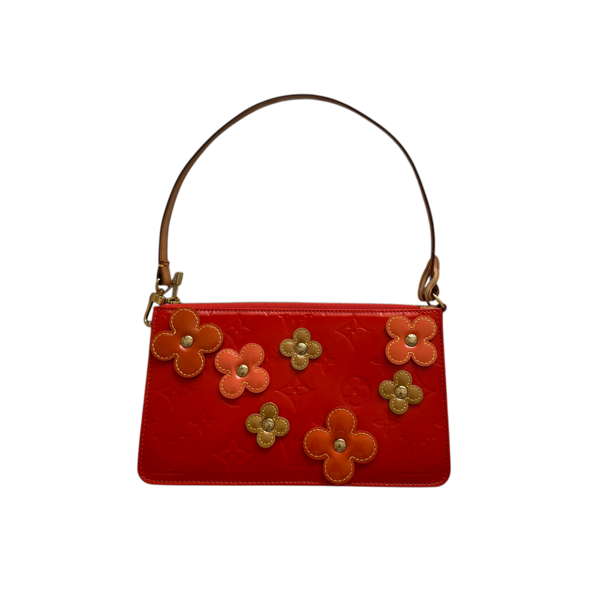 louis vuitton 2000s red pochette bag