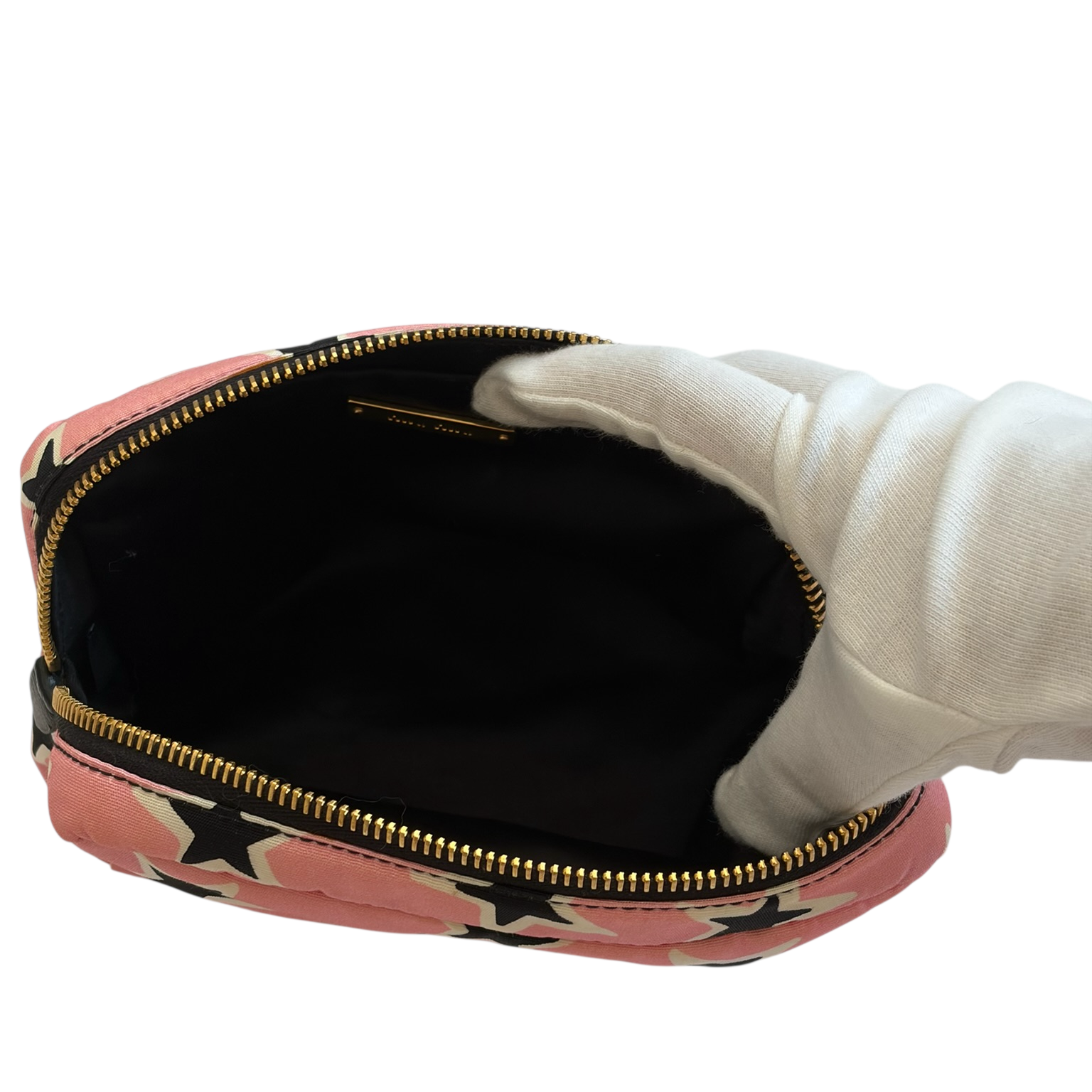 miu miu pink star clutch bag
