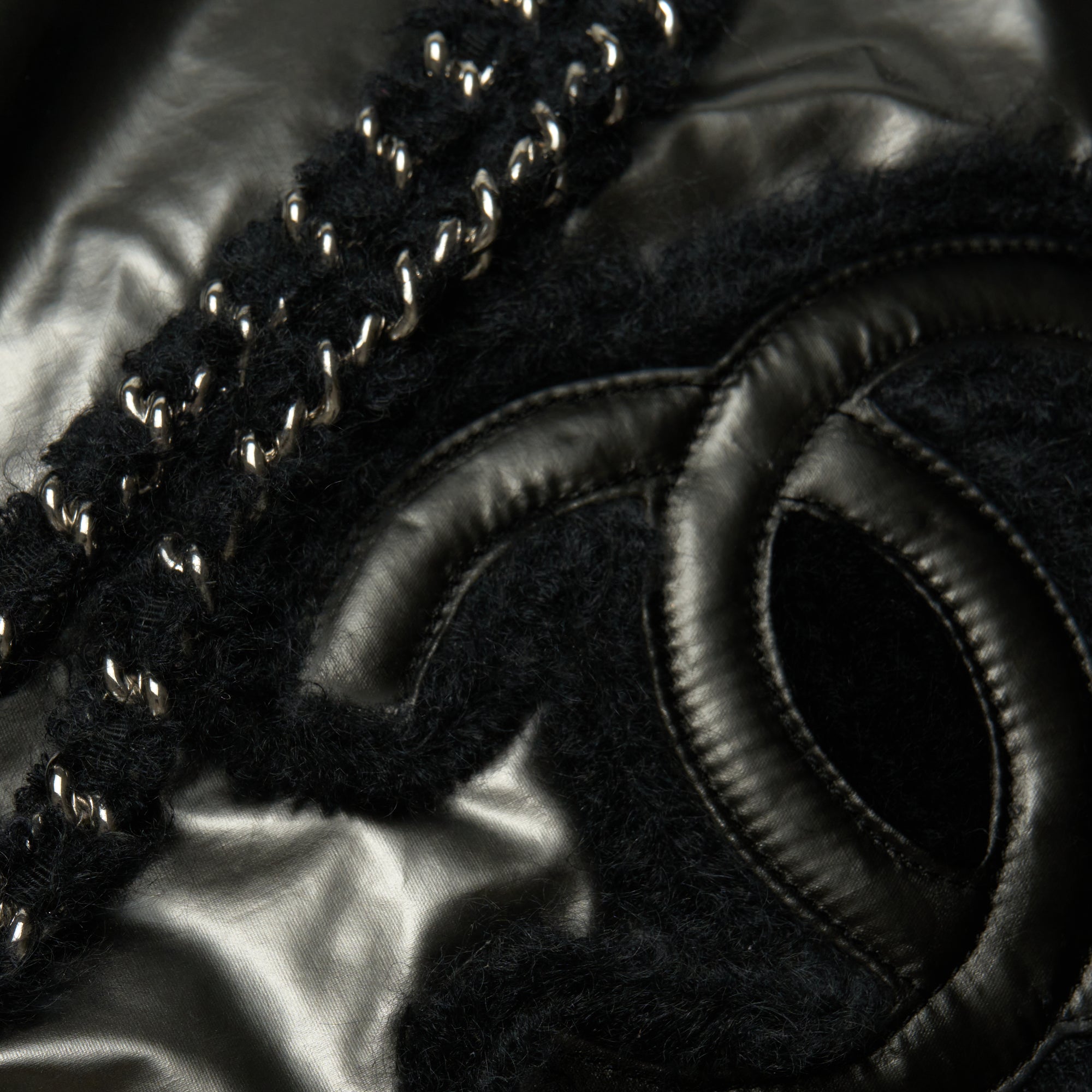 chanel 2010s black patent flap bag