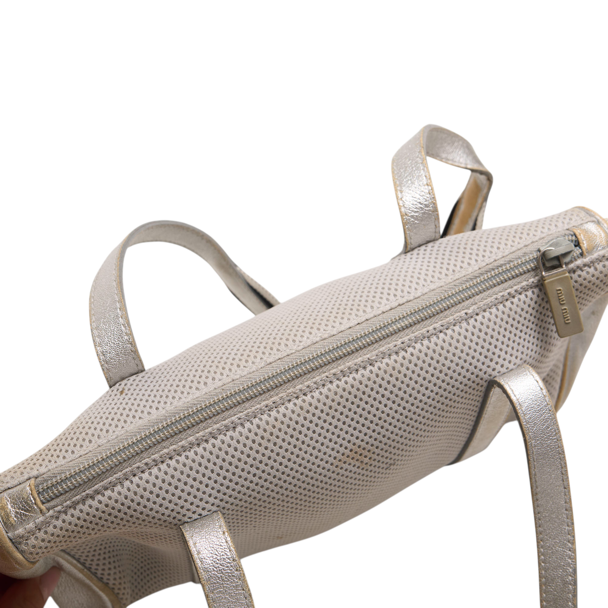 miu miu ss2000 silver bag