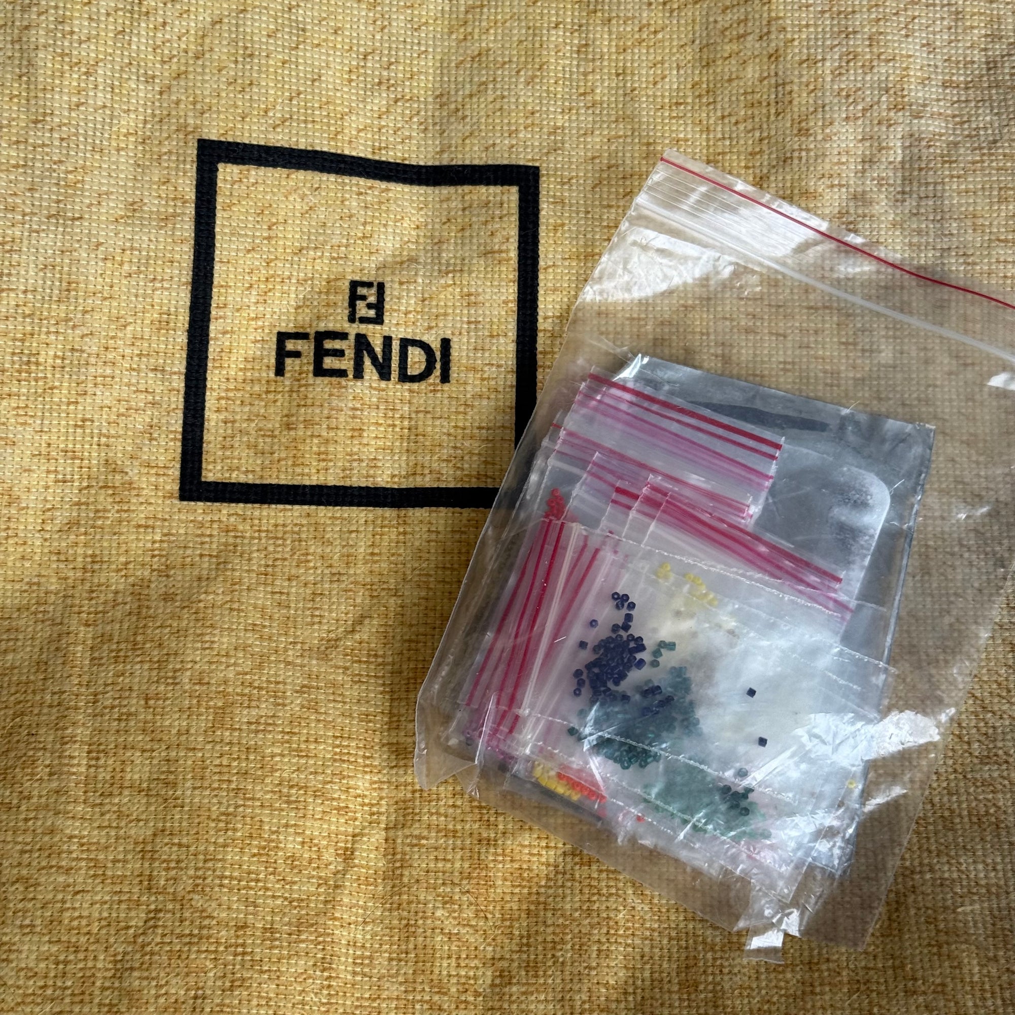 fendi 2000s beaded mamma baguette bag