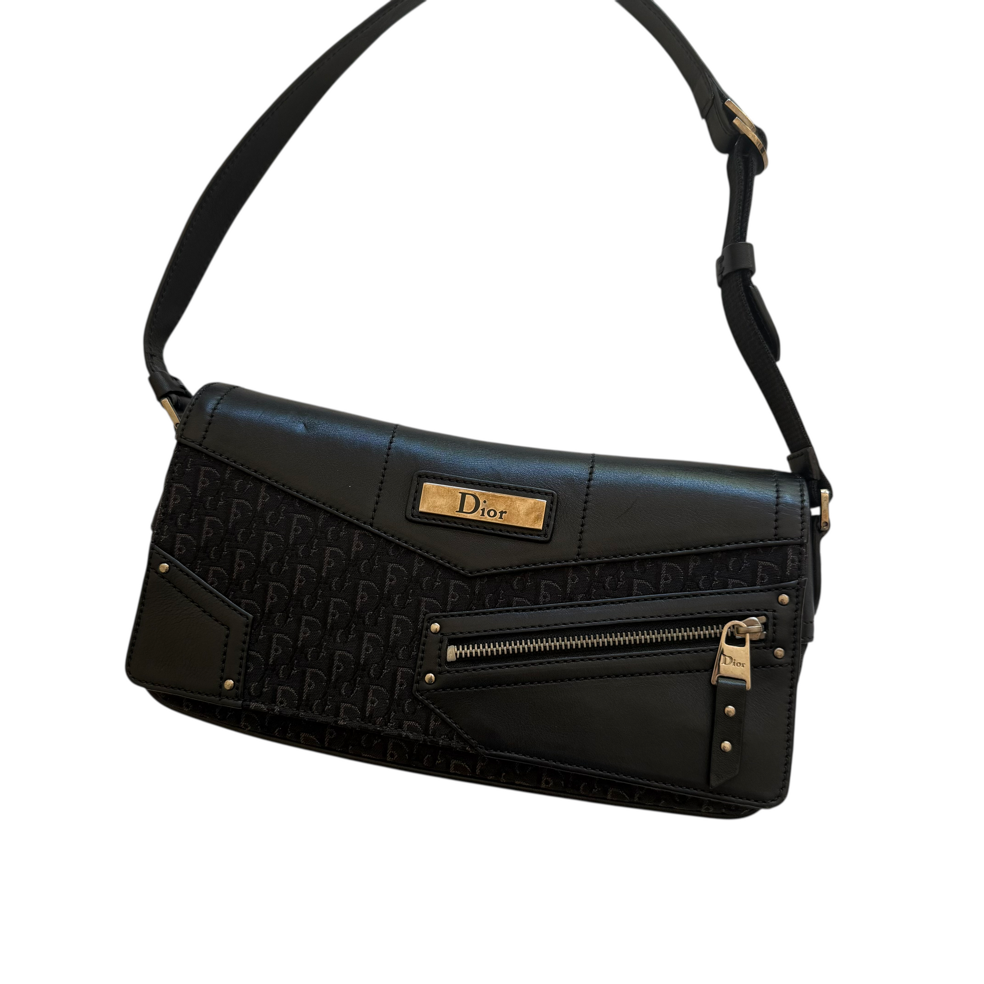 christian dior 2000s black shoulder bag