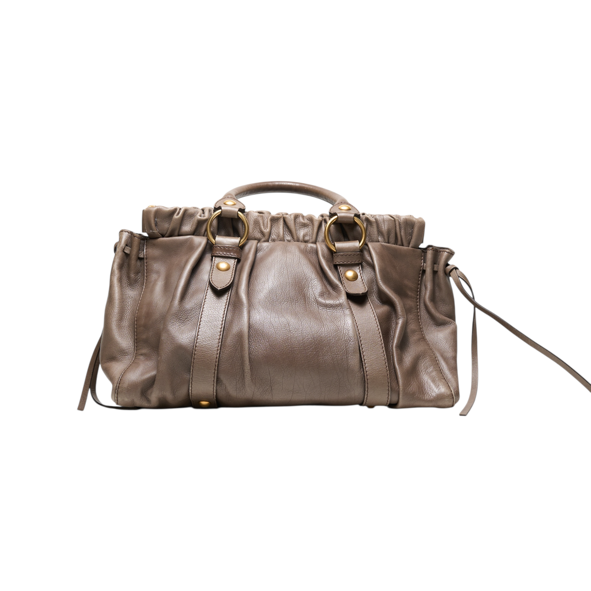 miu miu 2000s gray vitello bag