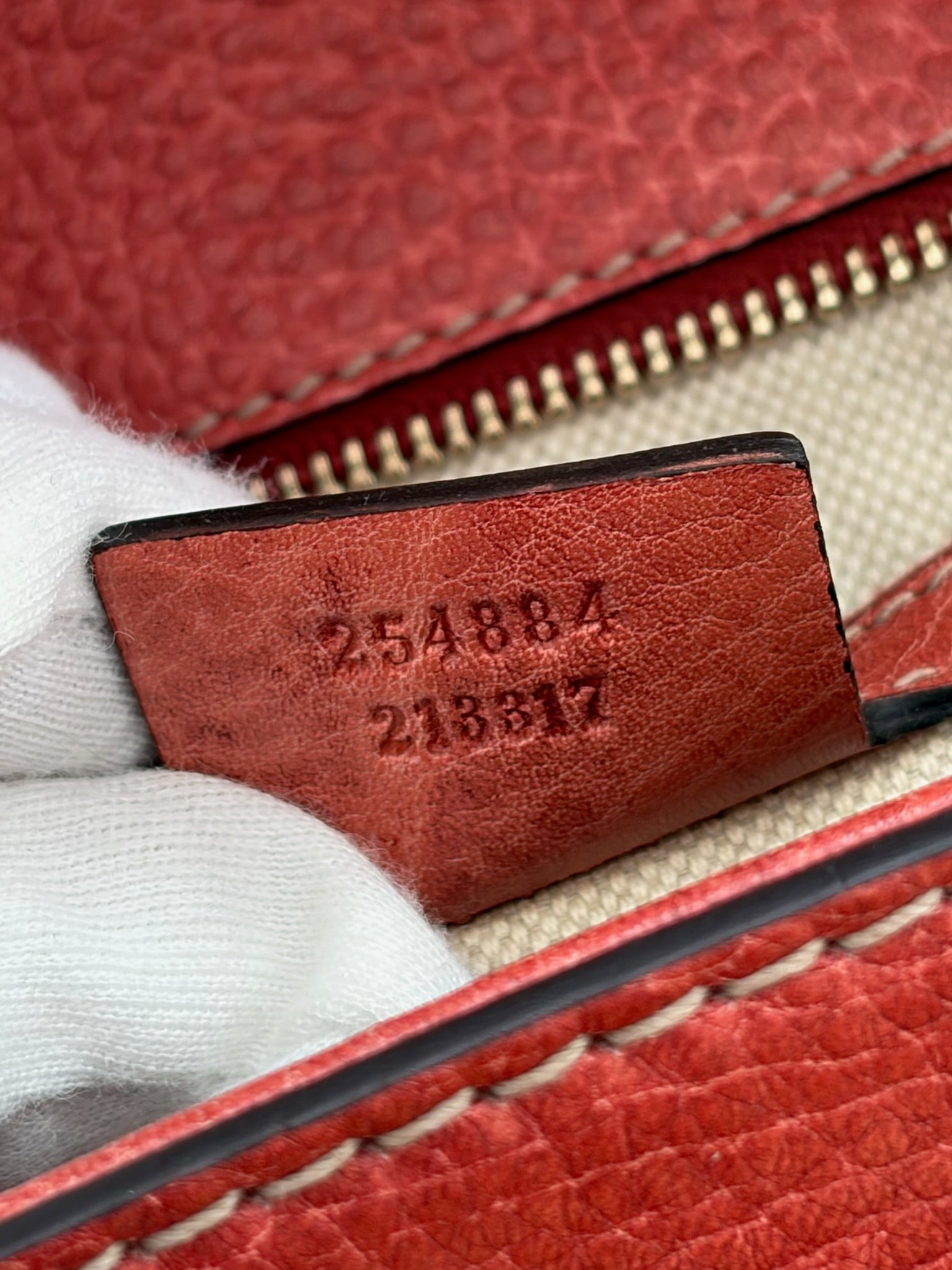 gucci 2000s orange bamboo handle bag