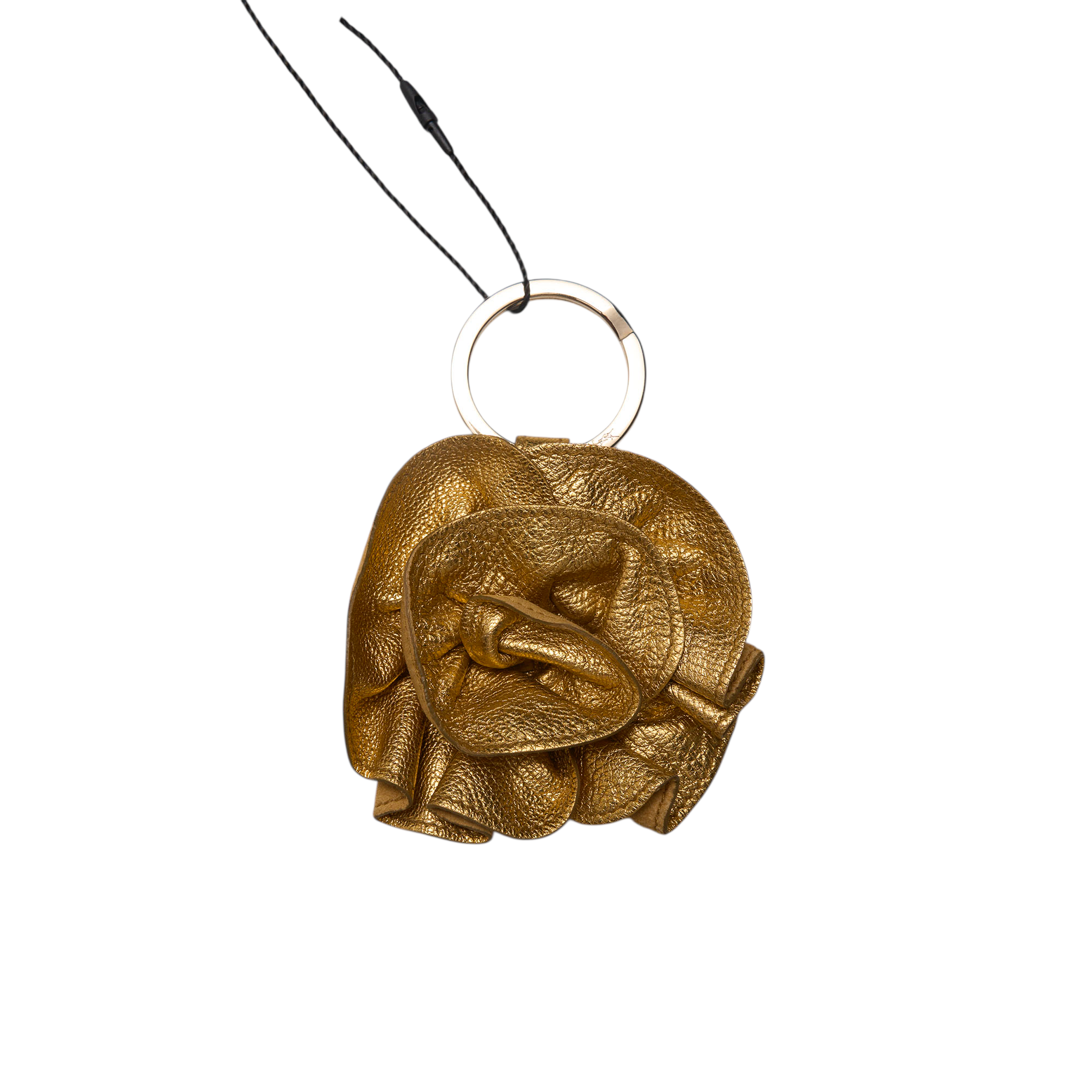 yves saint laurent gold rose keychain