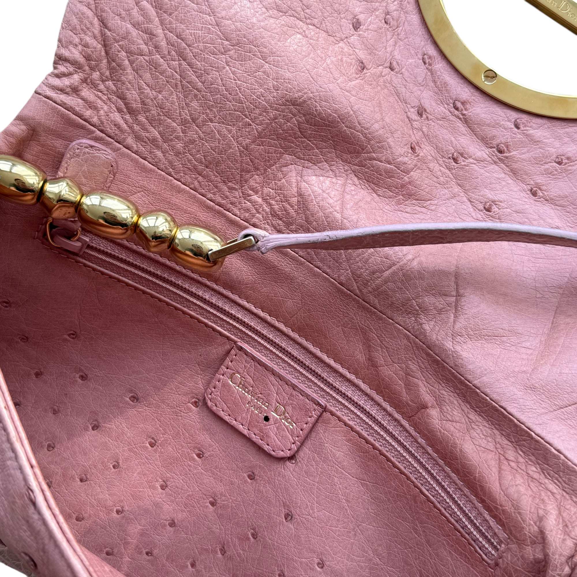 christian dior 2000s pink shoulder bag