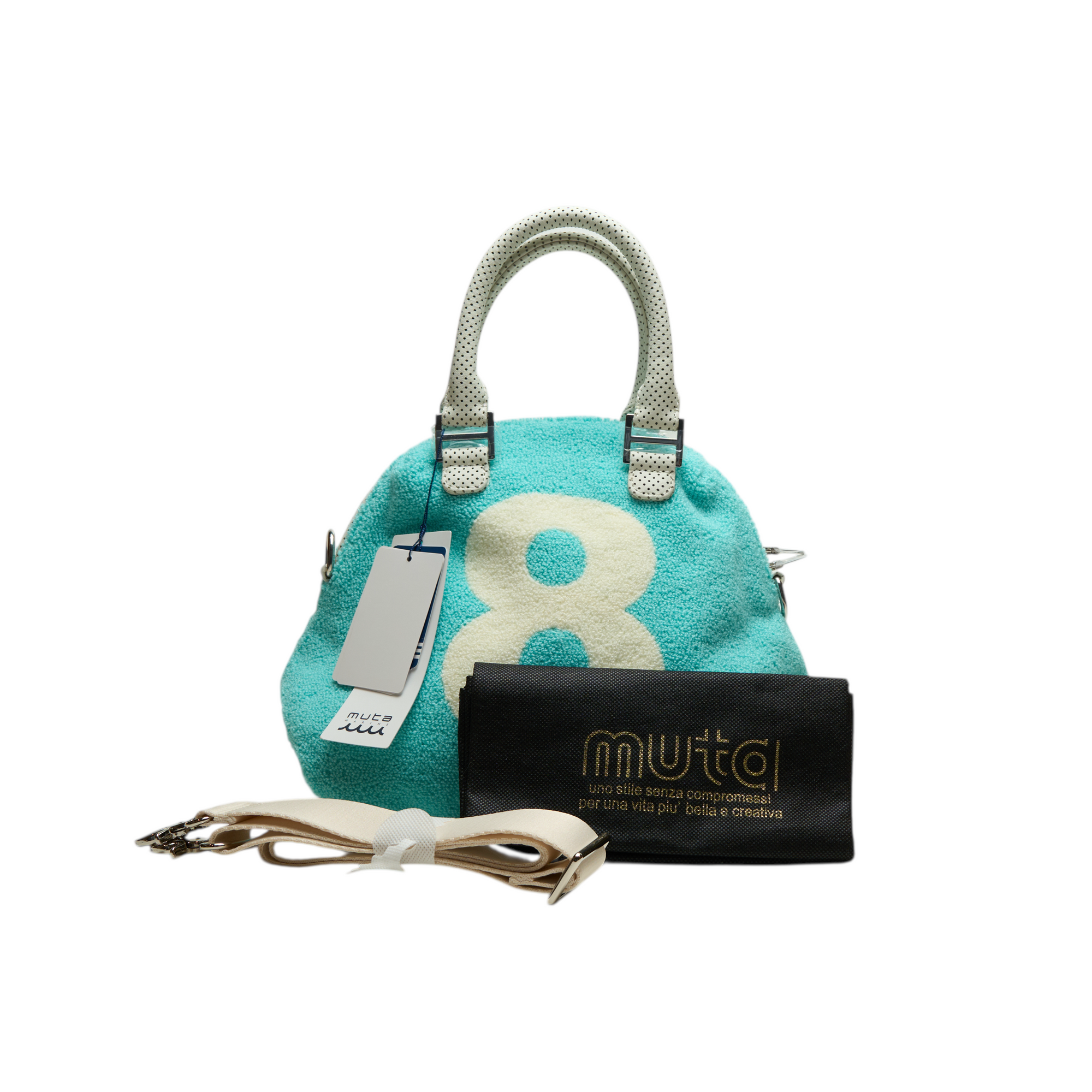 muta light blue mini 8 bag