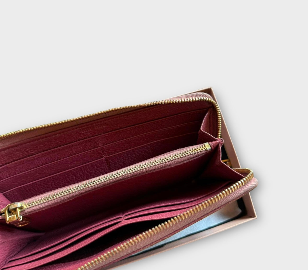 miu miu pink long wallet