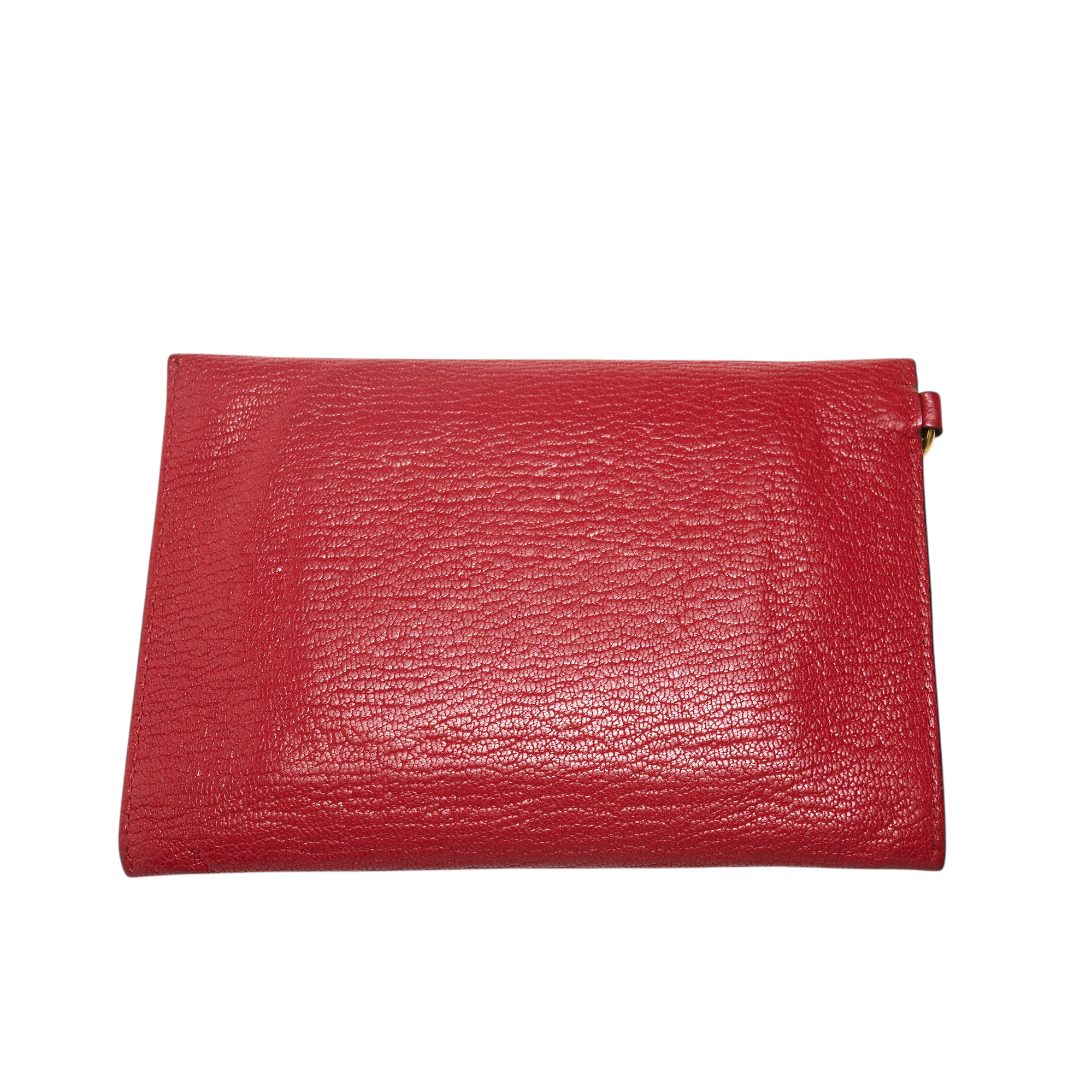 miu miu red heart wallet with chain