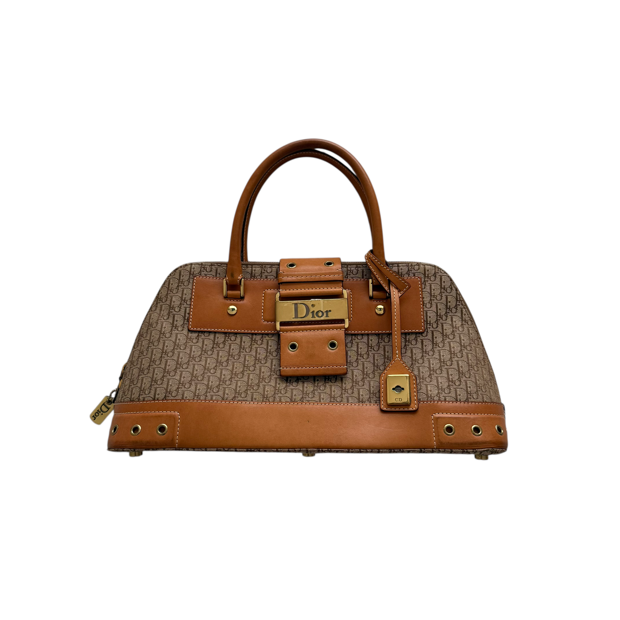 ChristianDiorバッグ CHRISTIAN DIOR Calfskin Newspaper Printed Saddle Bag With