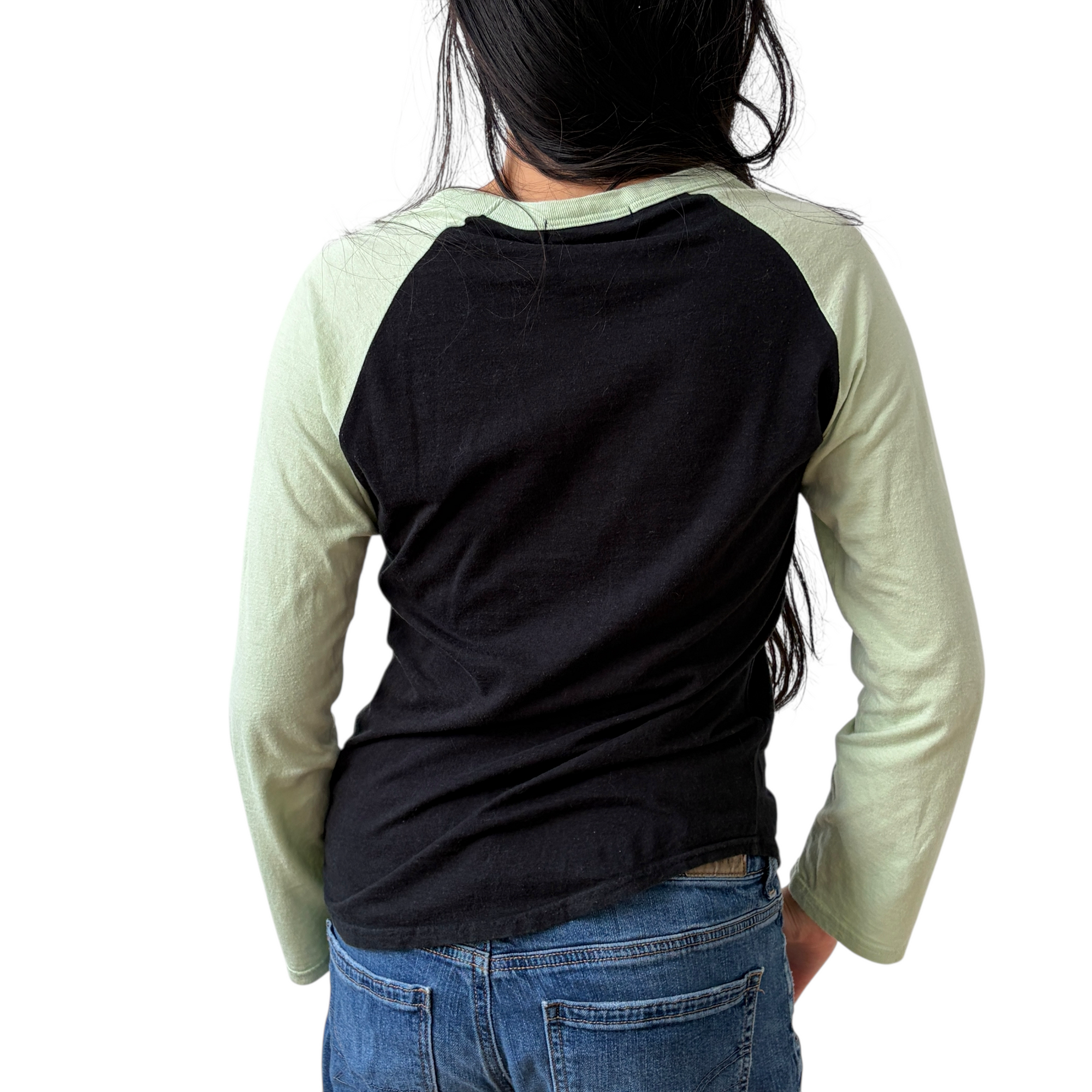 hysteric glamour 2000s sea green ringer long sleeve top