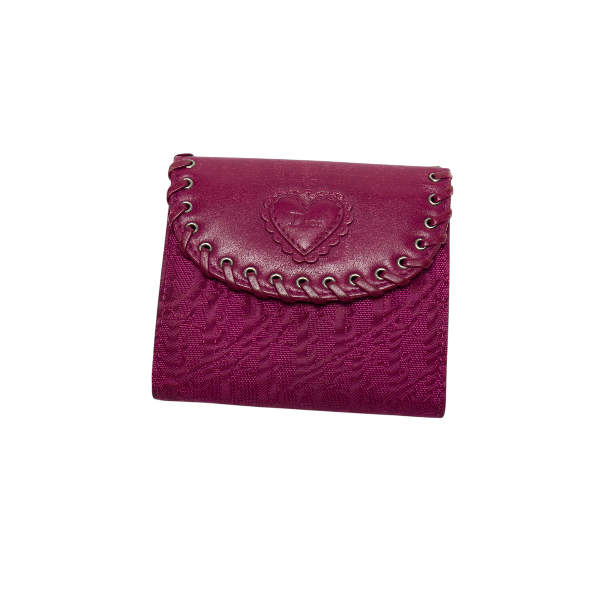 christian dior 2000s pink trotter wallet