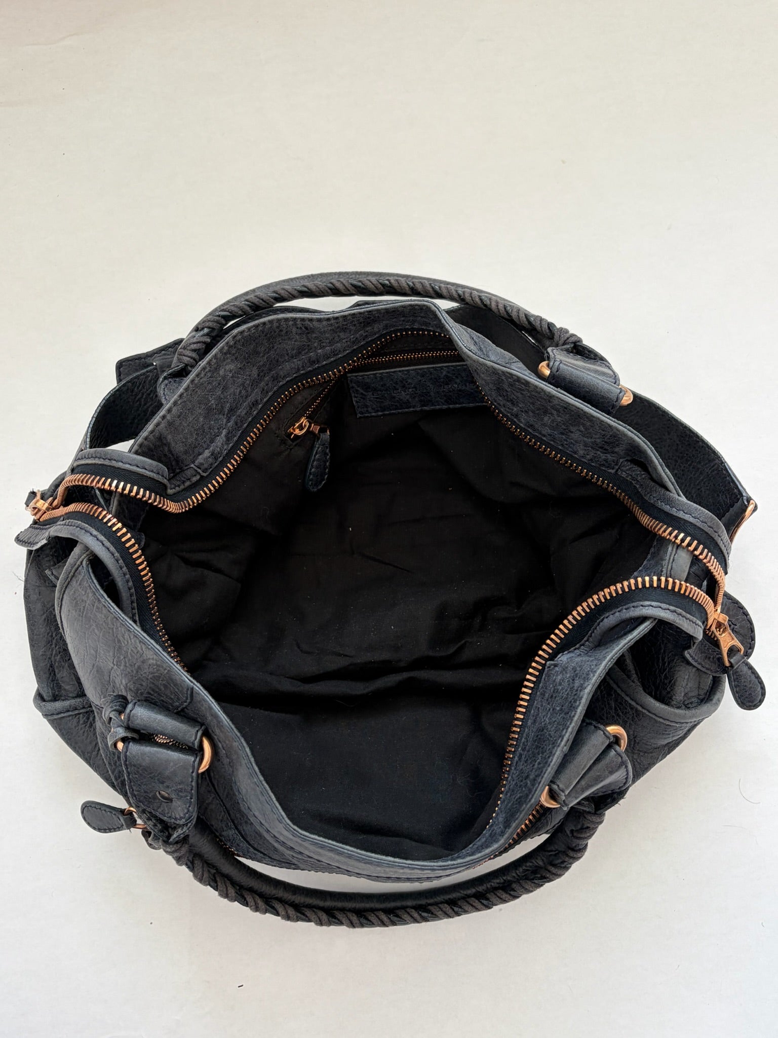 balenciaga 2000s dark gray city bag