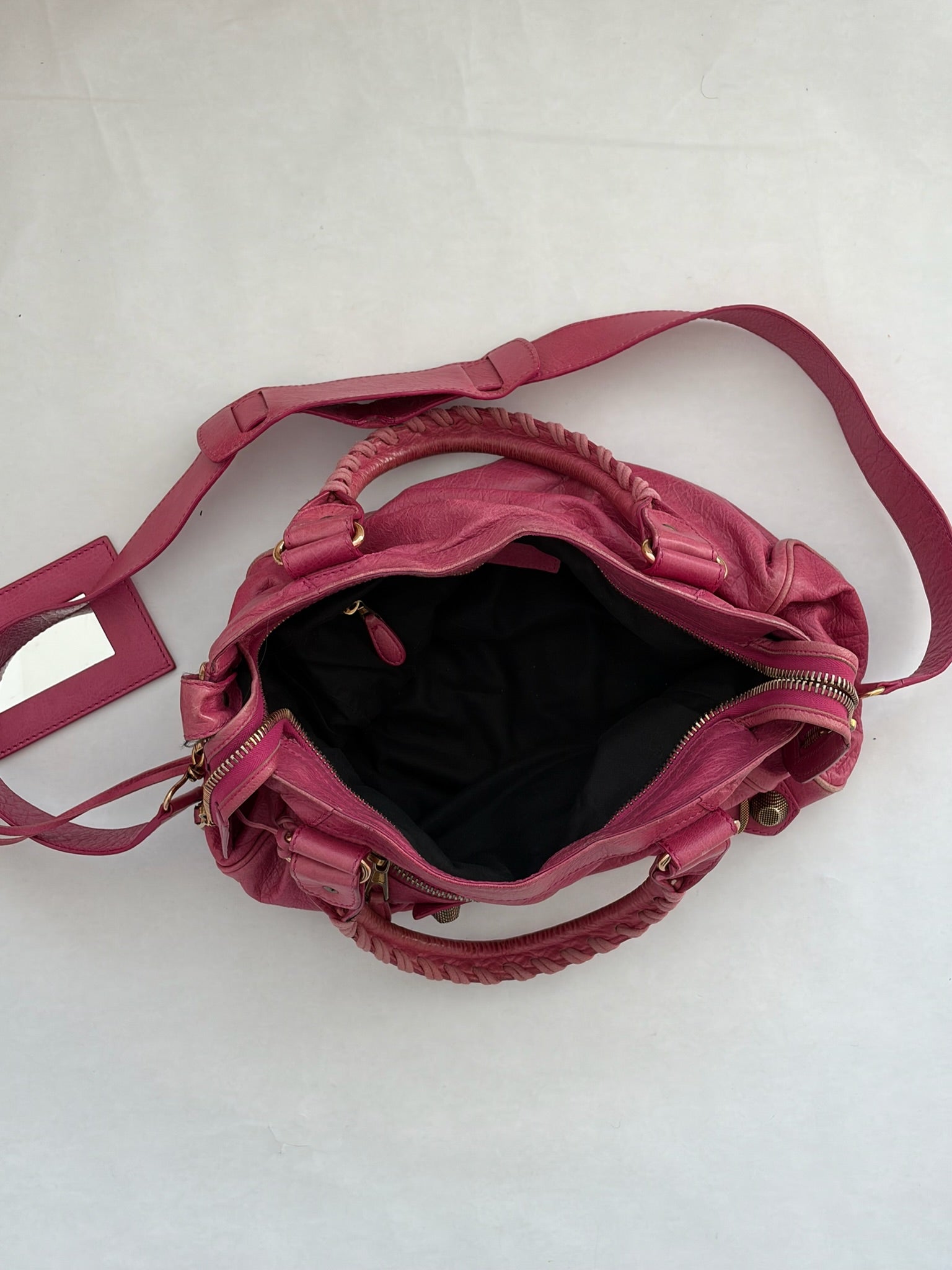 balenciaga 2000s hot pink velo bag