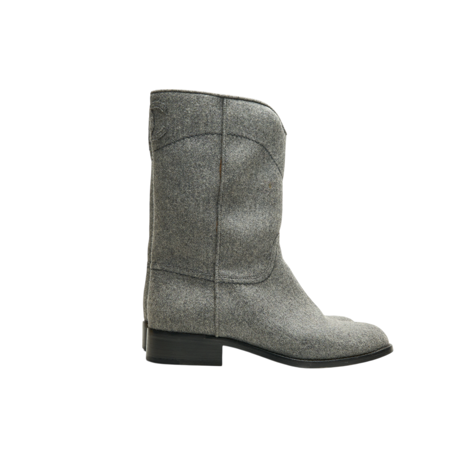 chanel 2000s gray boots