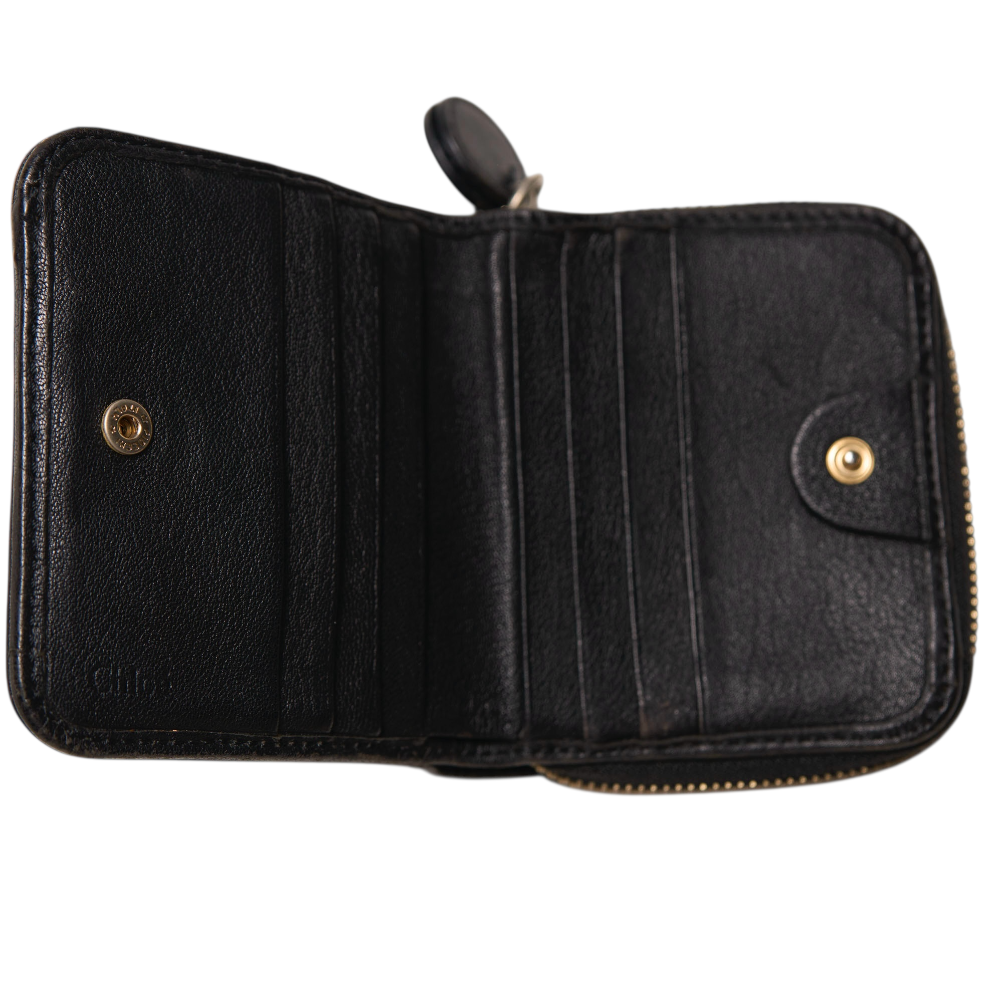 chloé 2000s black wallet