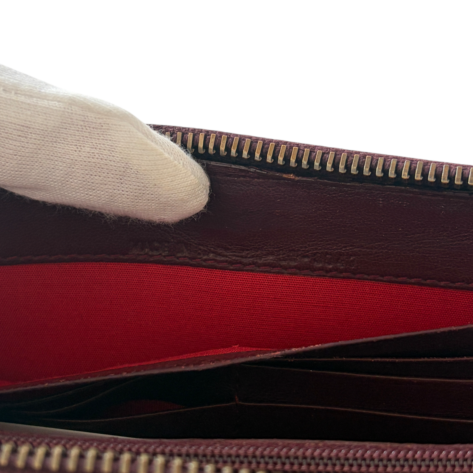 christian dior 2000s burgundy red wallet