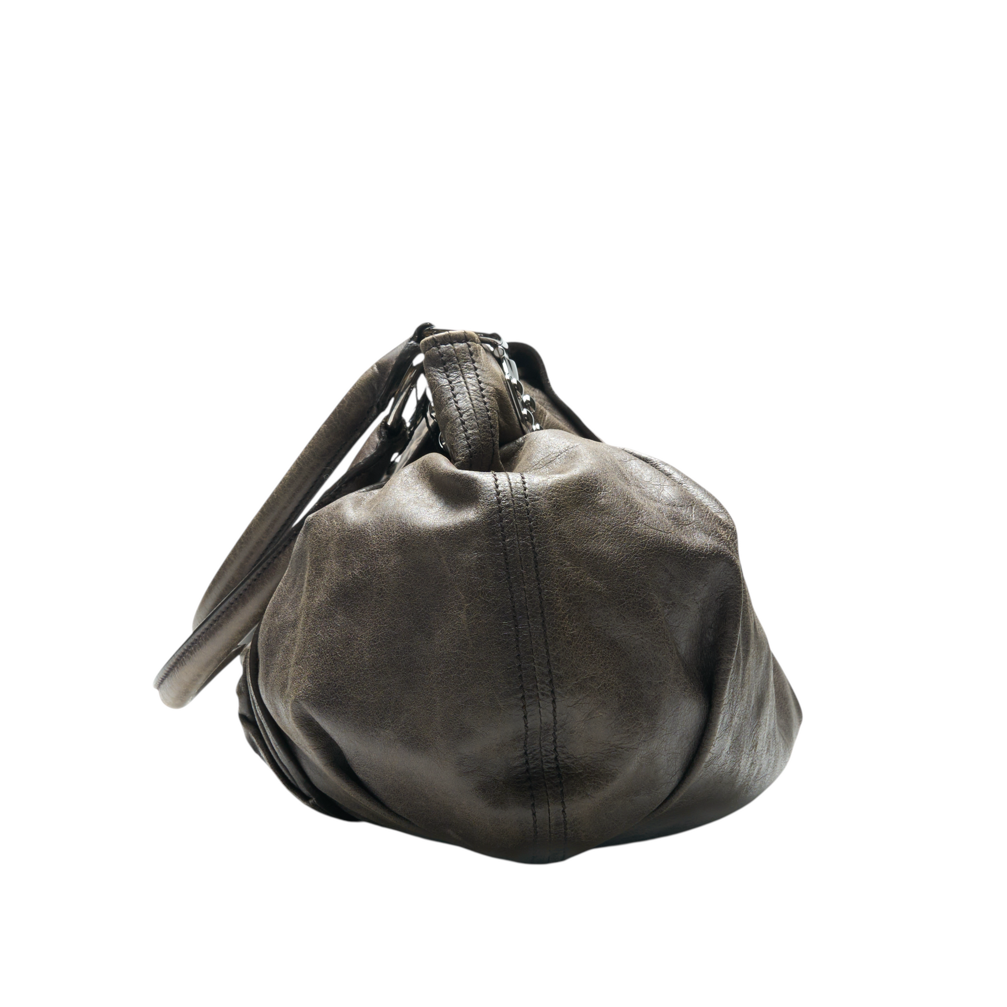 miu miu 2000s gray shoulder bag