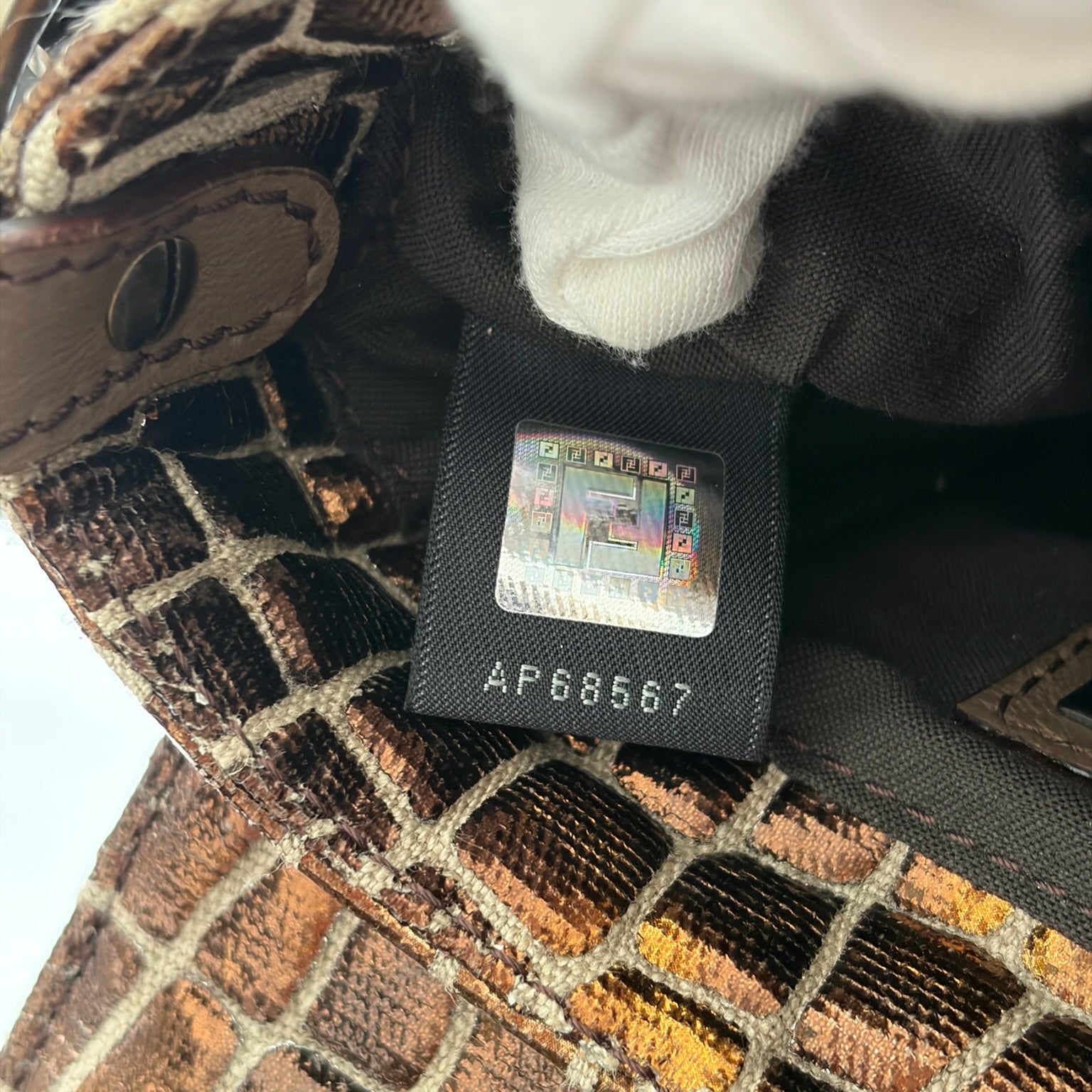 fendi 2000s mini crocodile chef bag