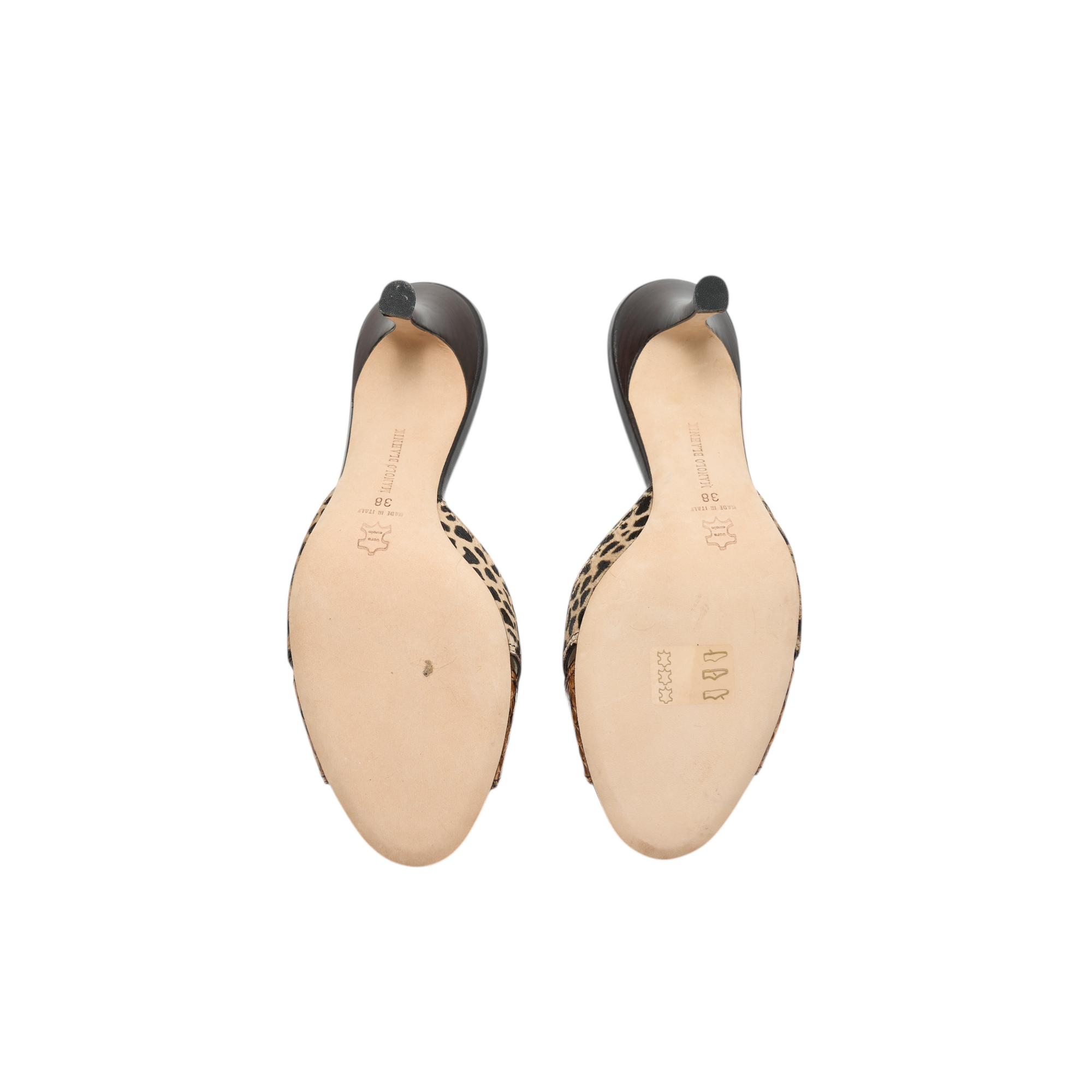 manolo blahnik two tone heels