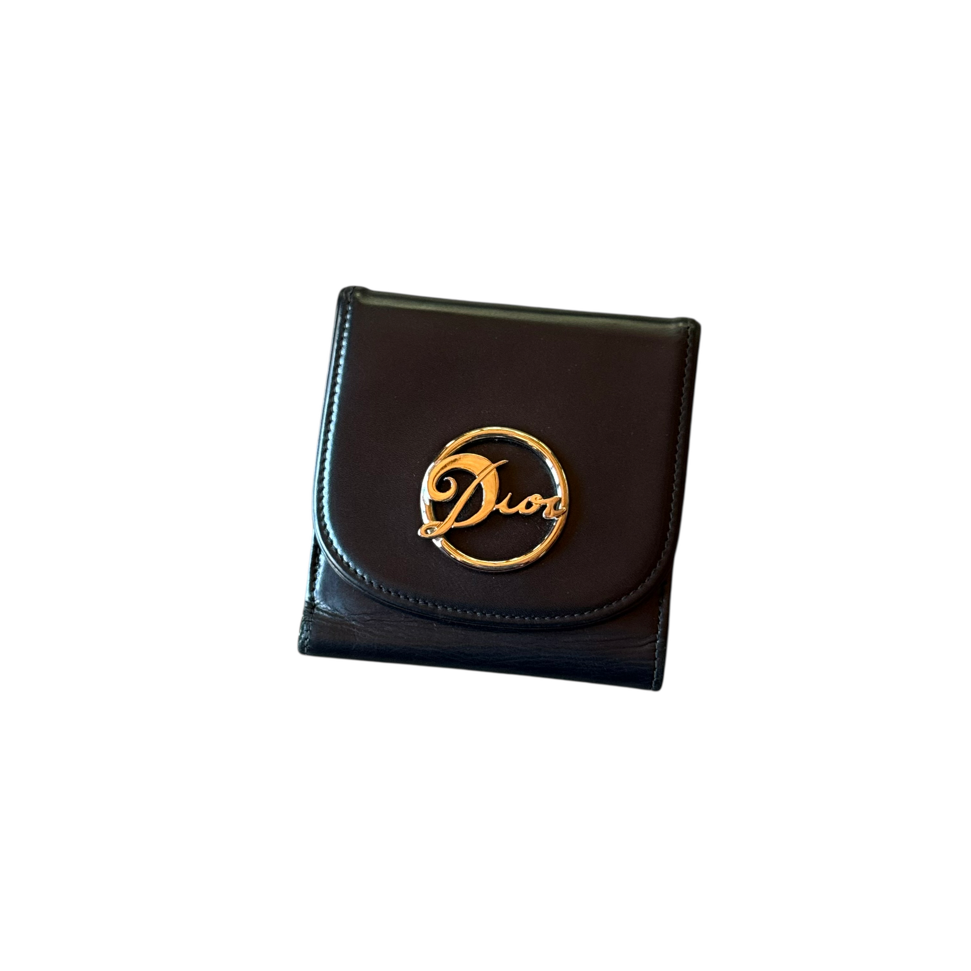christian dior 2000s black wallet