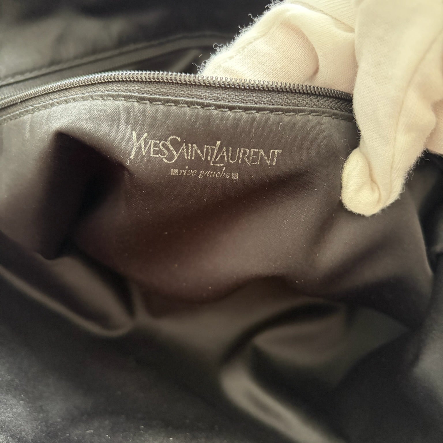 ysl 2000s navy small tote bag