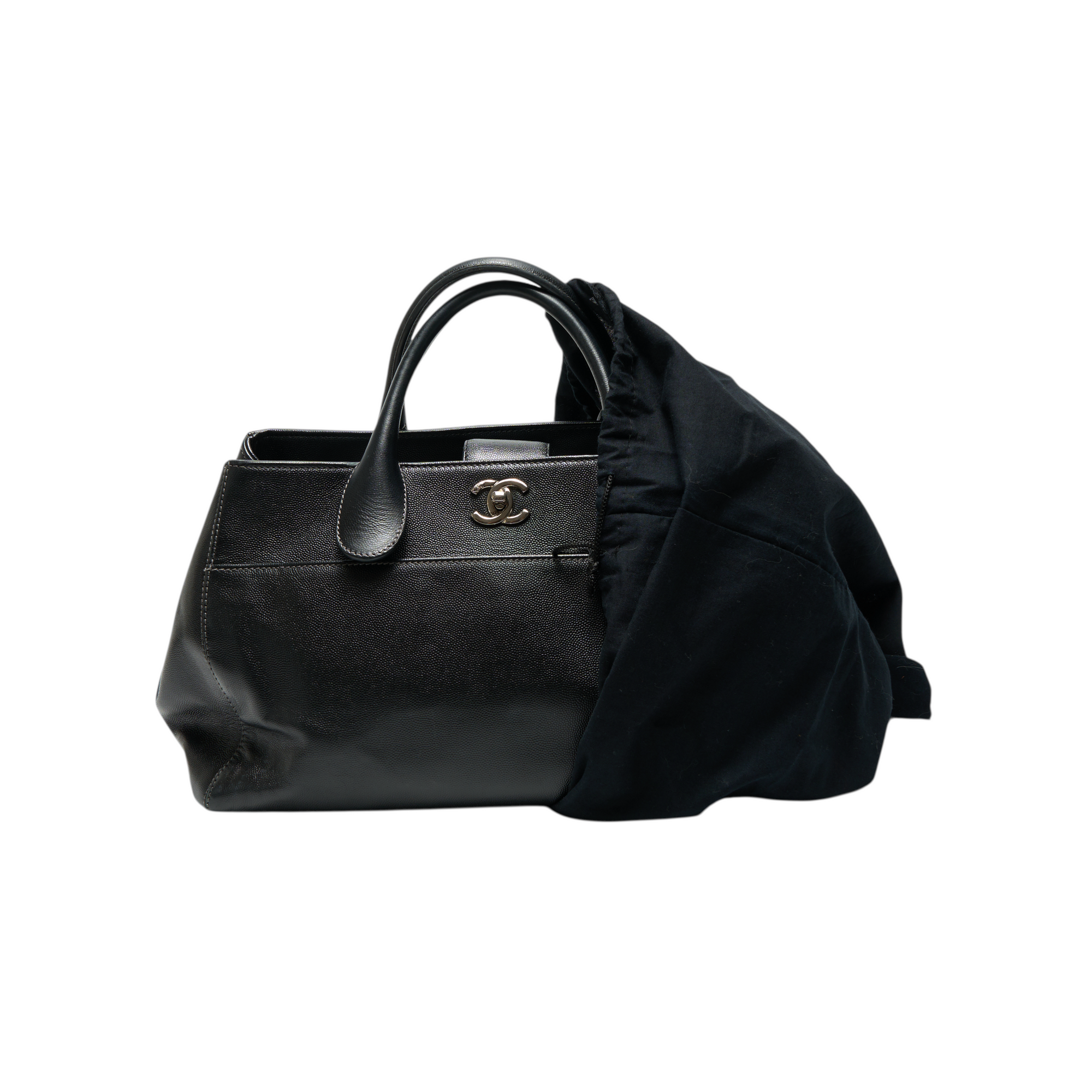 chanel black executive tote bag