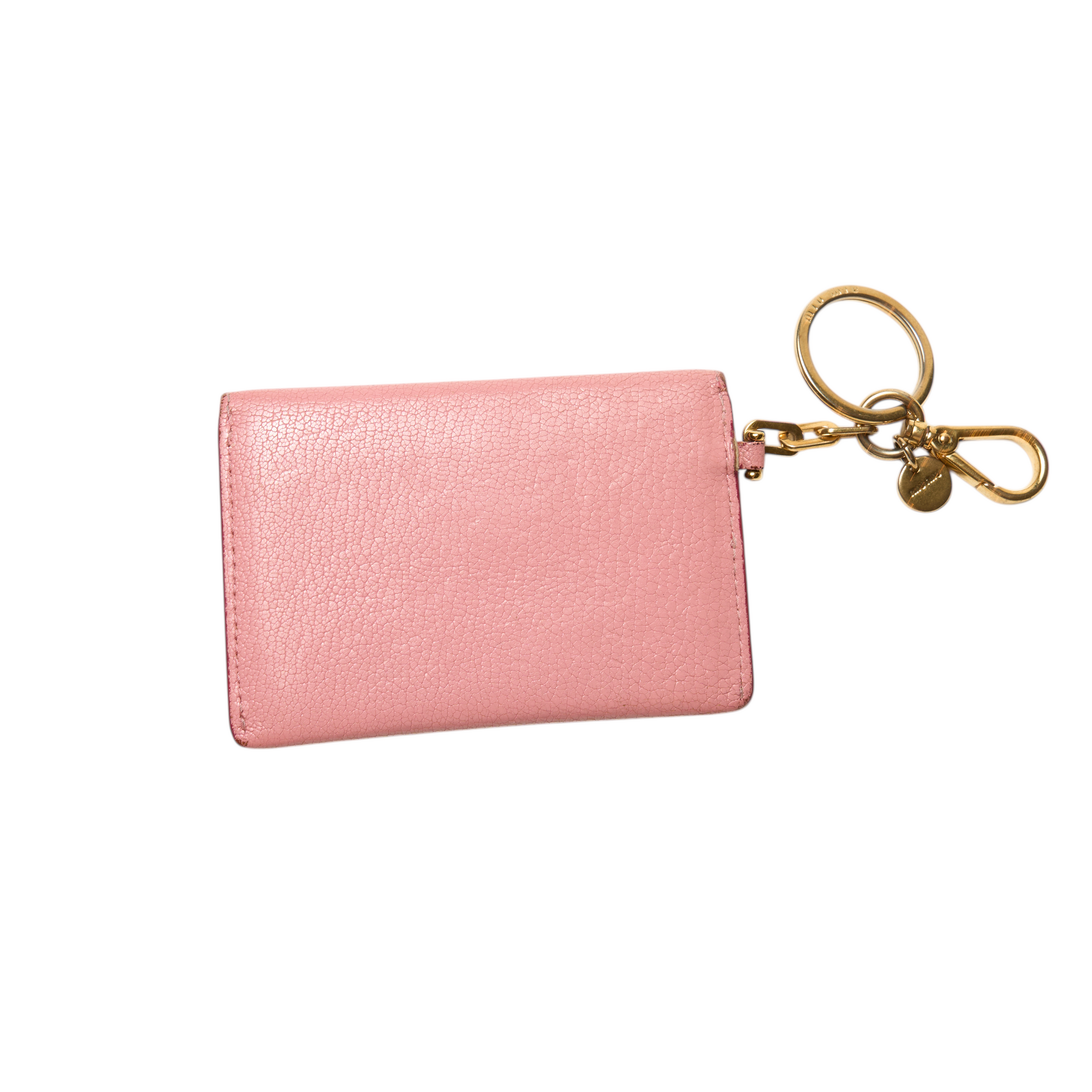 miu miu pink heart cardholder wallet