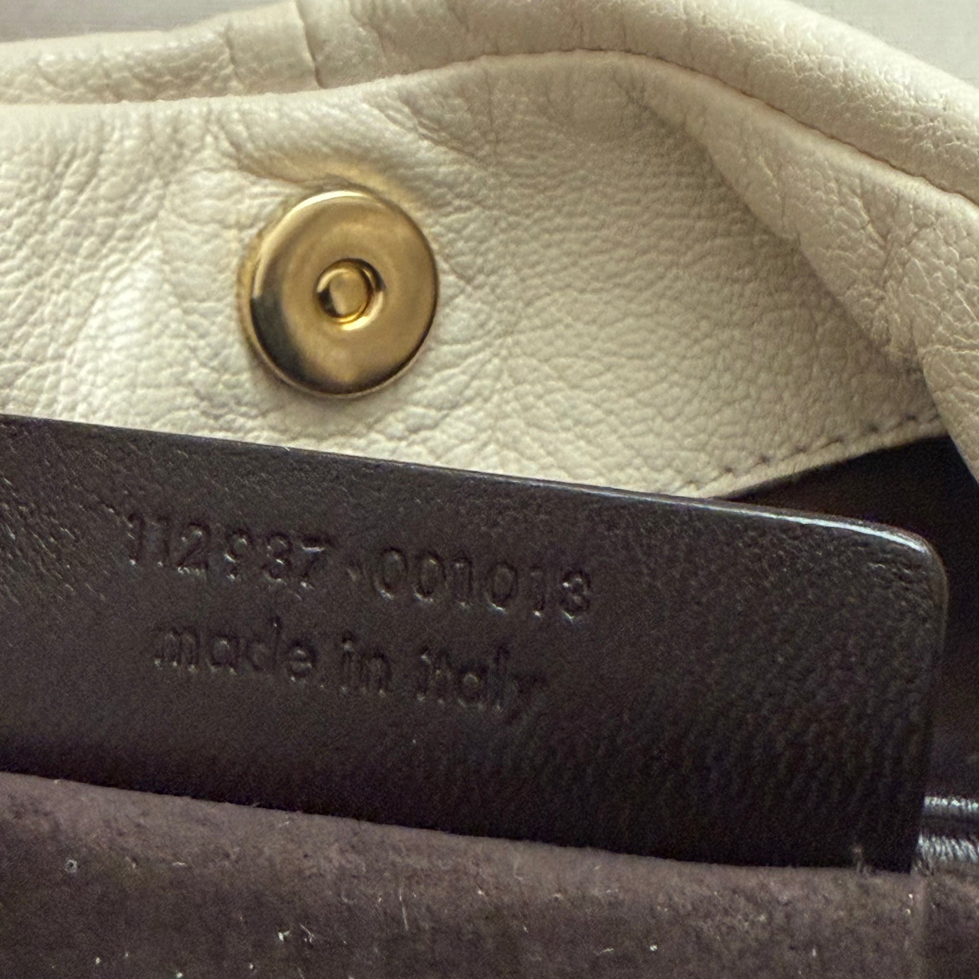 yves saint laurent cream shoulder bag