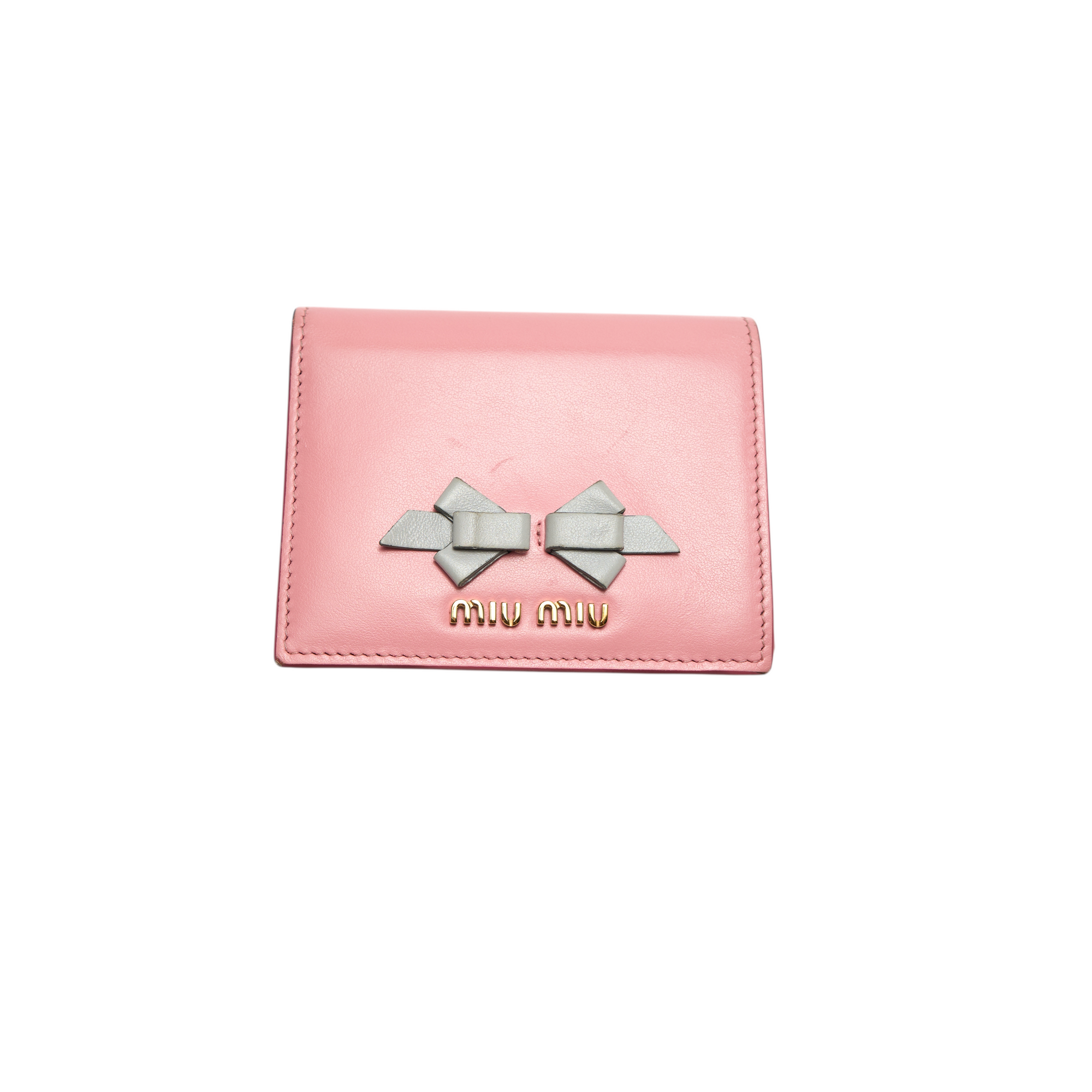miu miu pink bow wallet