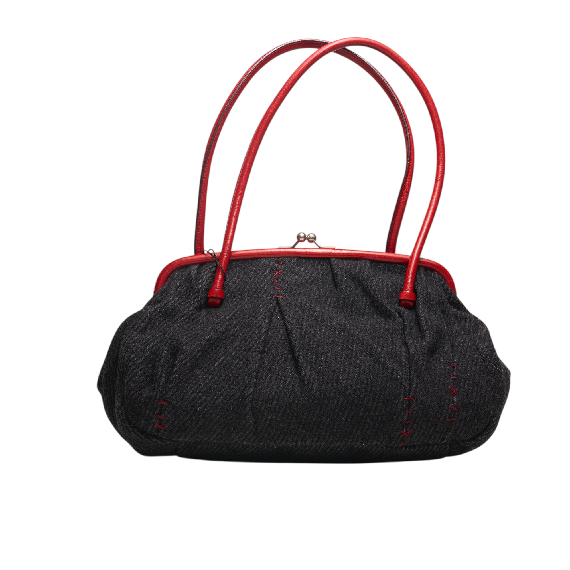 miu miu 2000s navy blue bag