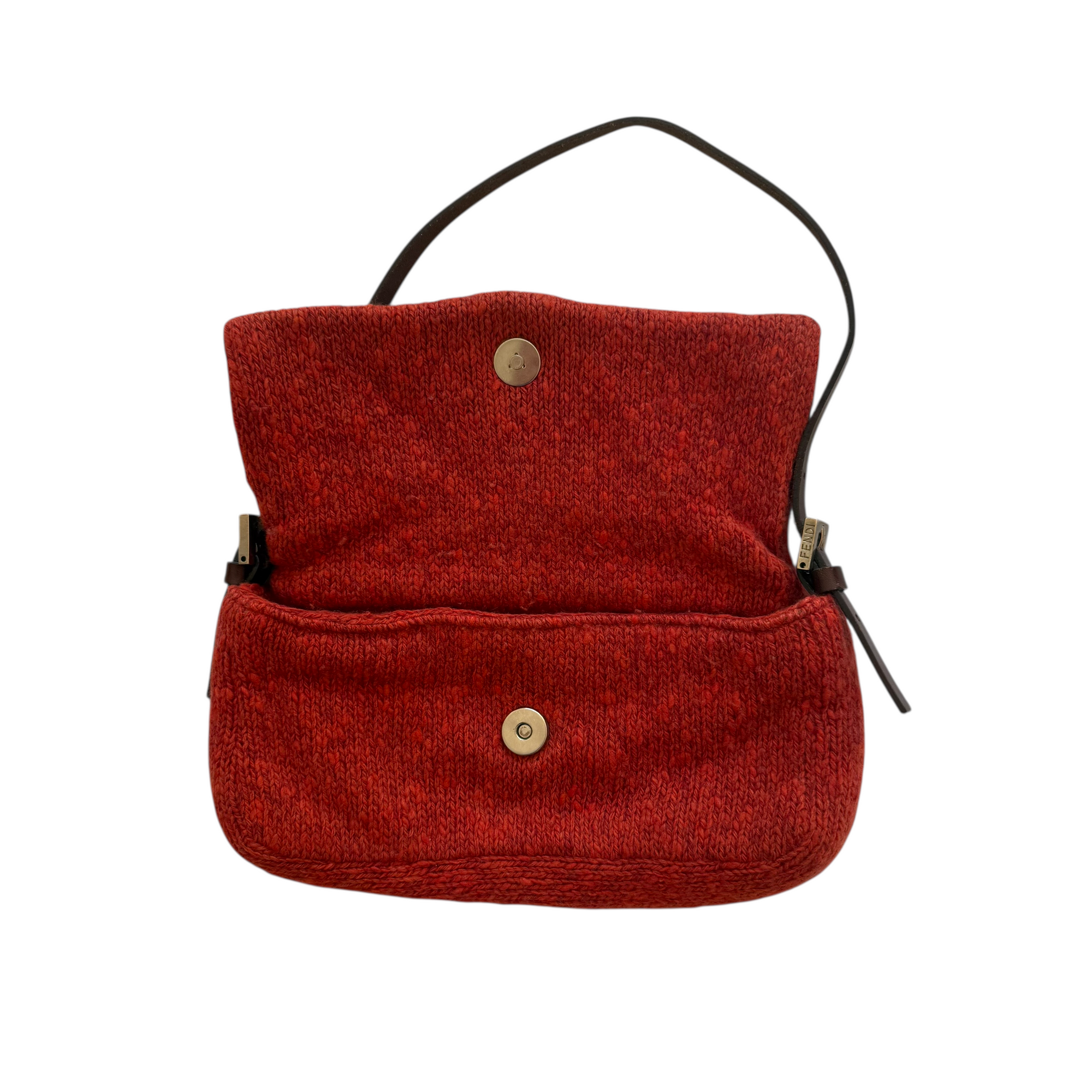 fendi 2000s red baguette bag