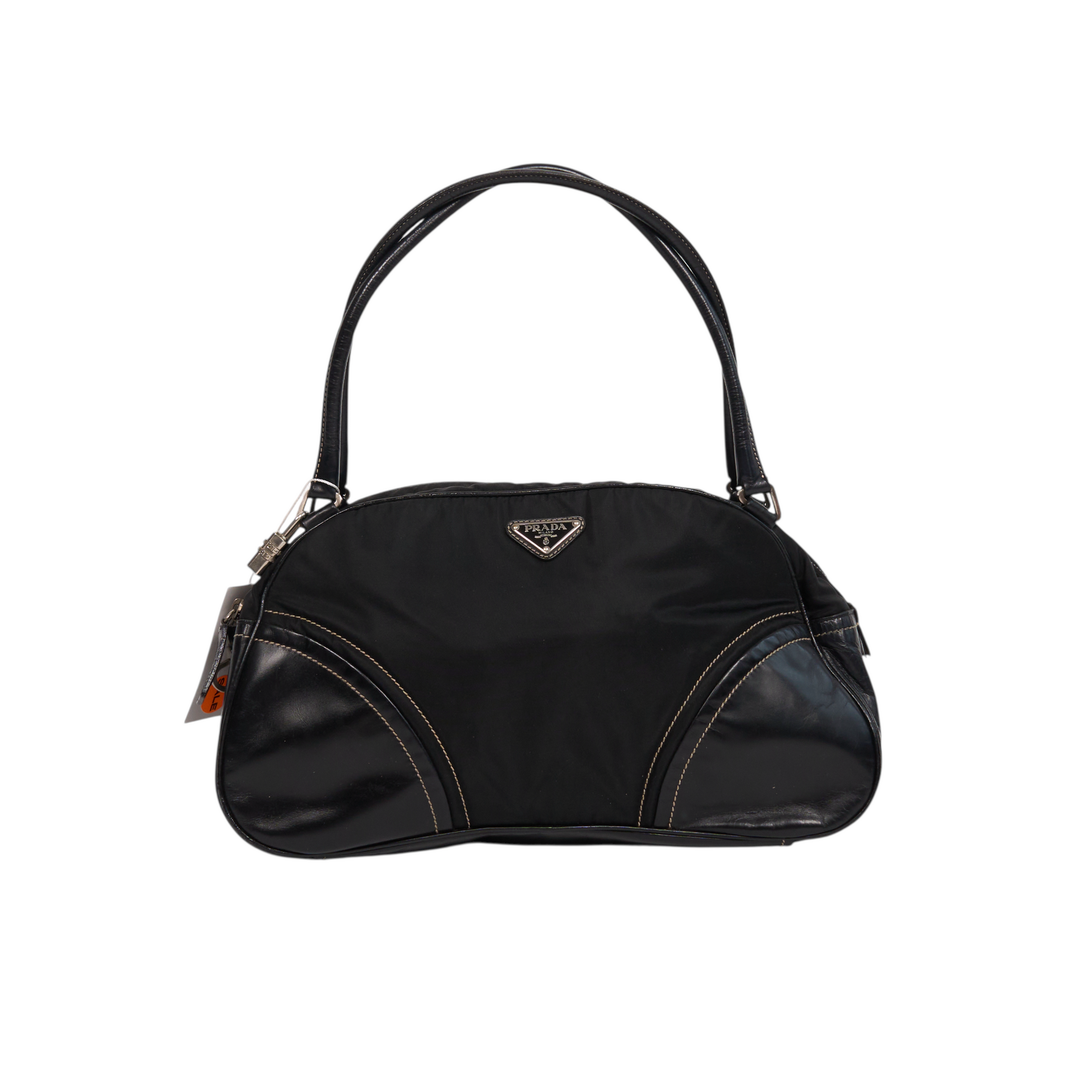 prada s/s 2000 black nylon bowler bag