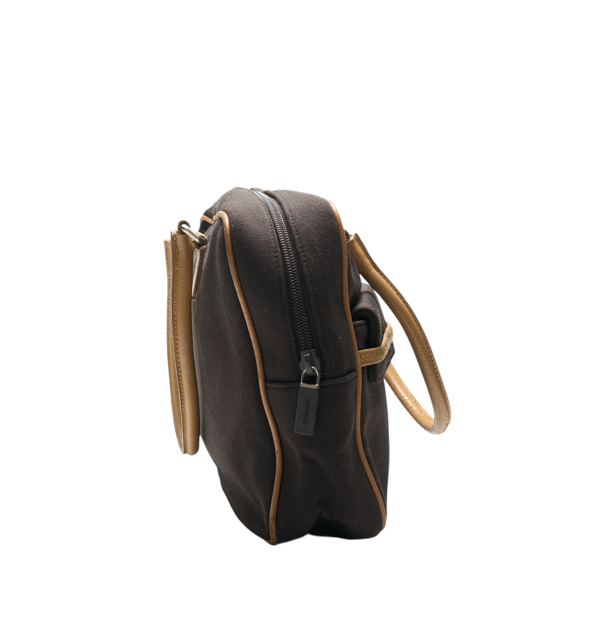 miu miu 2000s brown shoulder bag