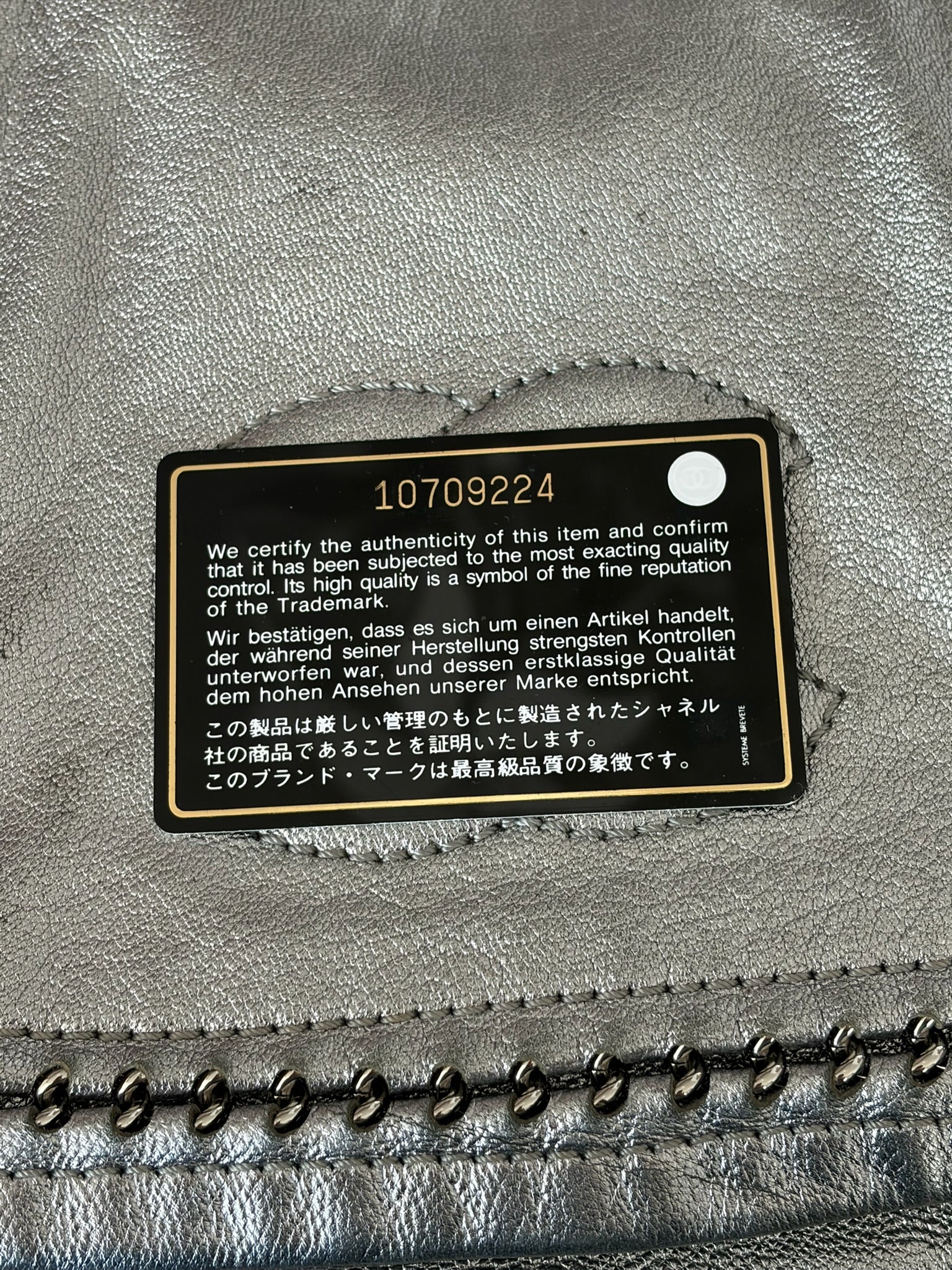 chanel 2000s silver bag