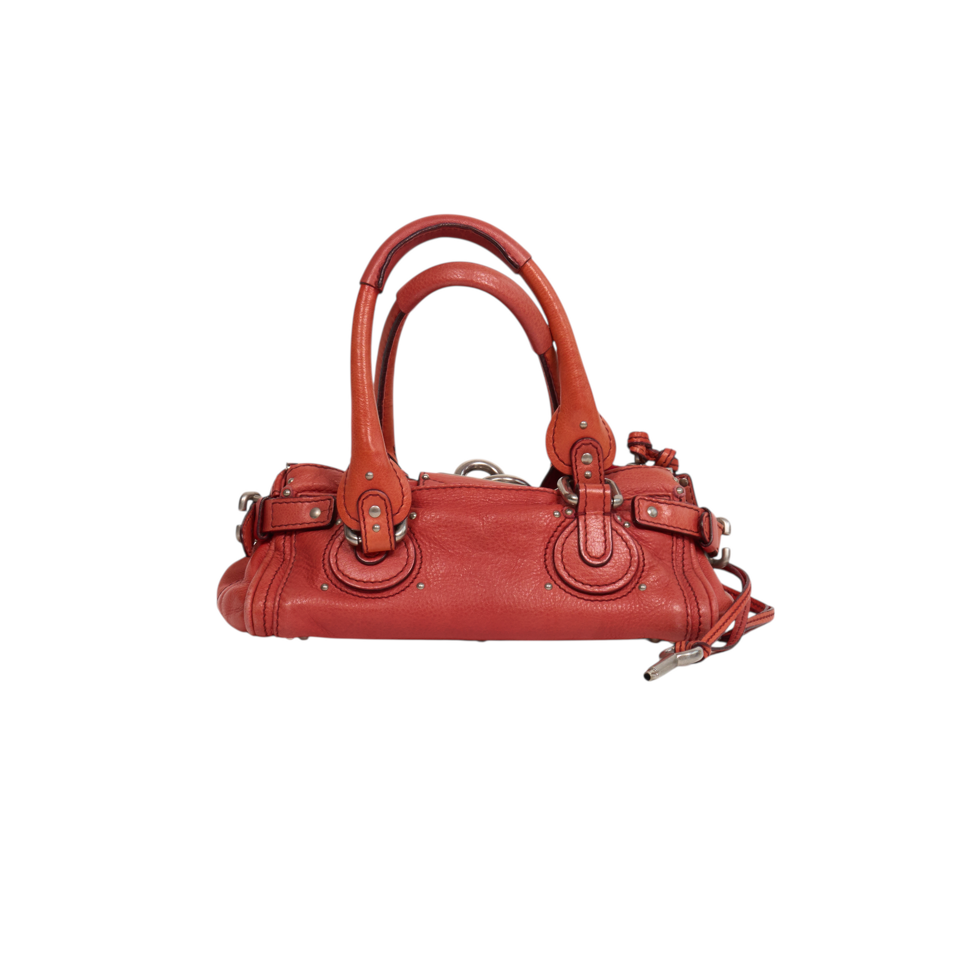 chloé 2000s orange mini paddington bag