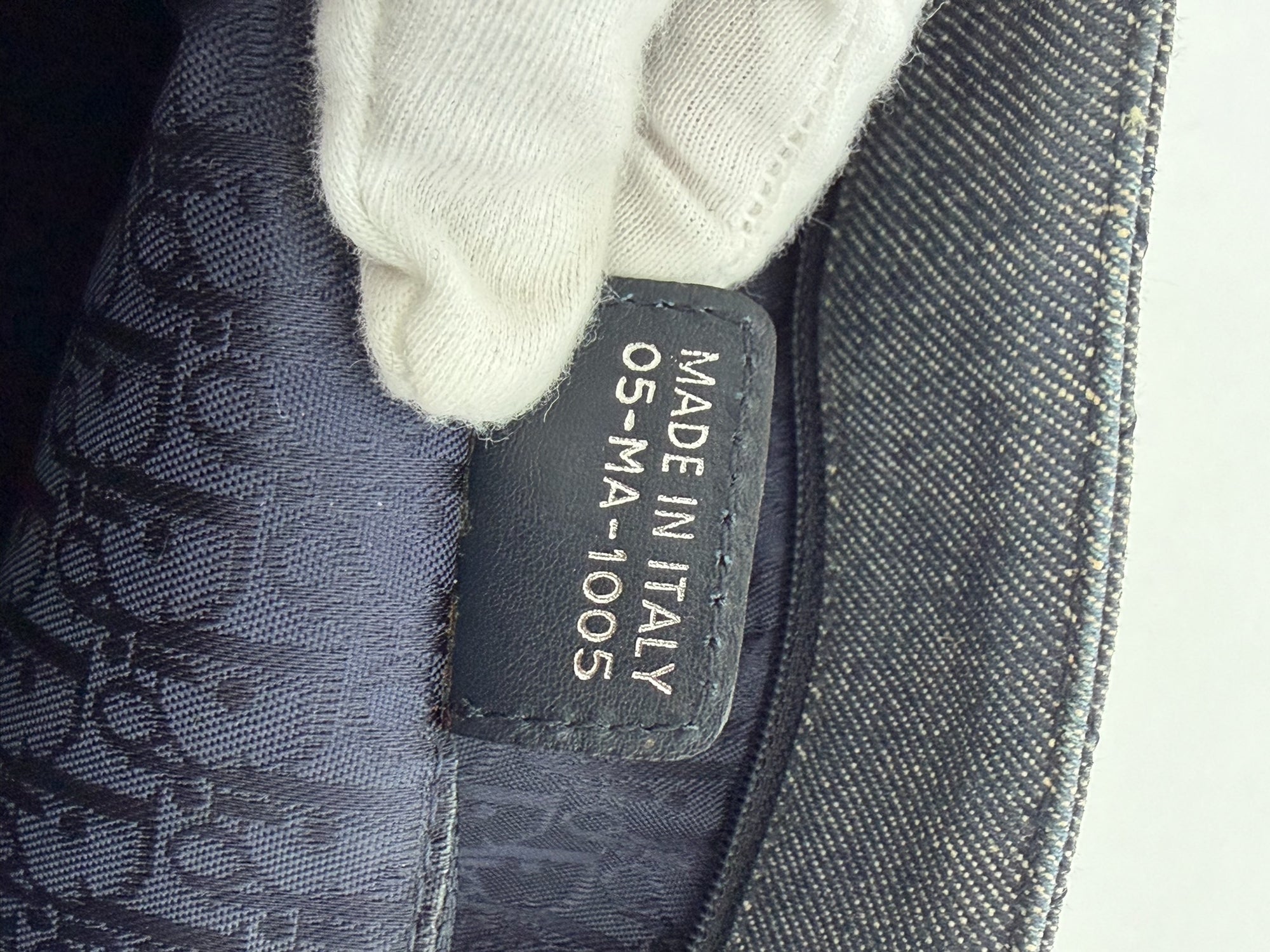 christian dior 2000s denim tote bag