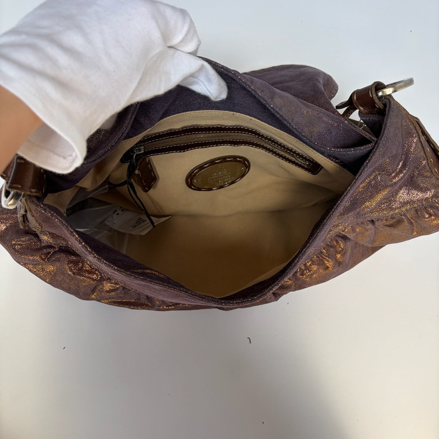 fendi 2000s metallic chef bag