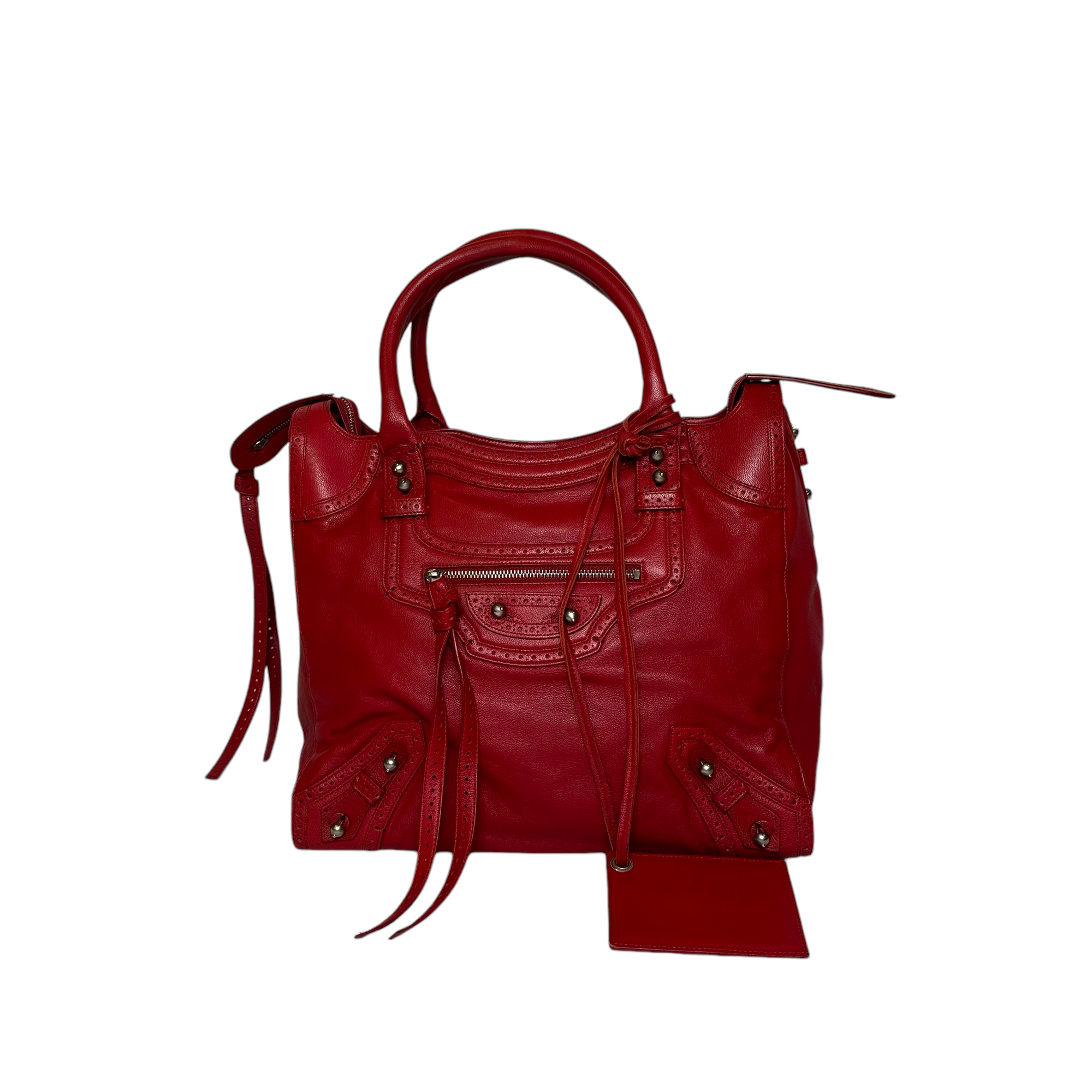 balenciaga 2000s red city bag