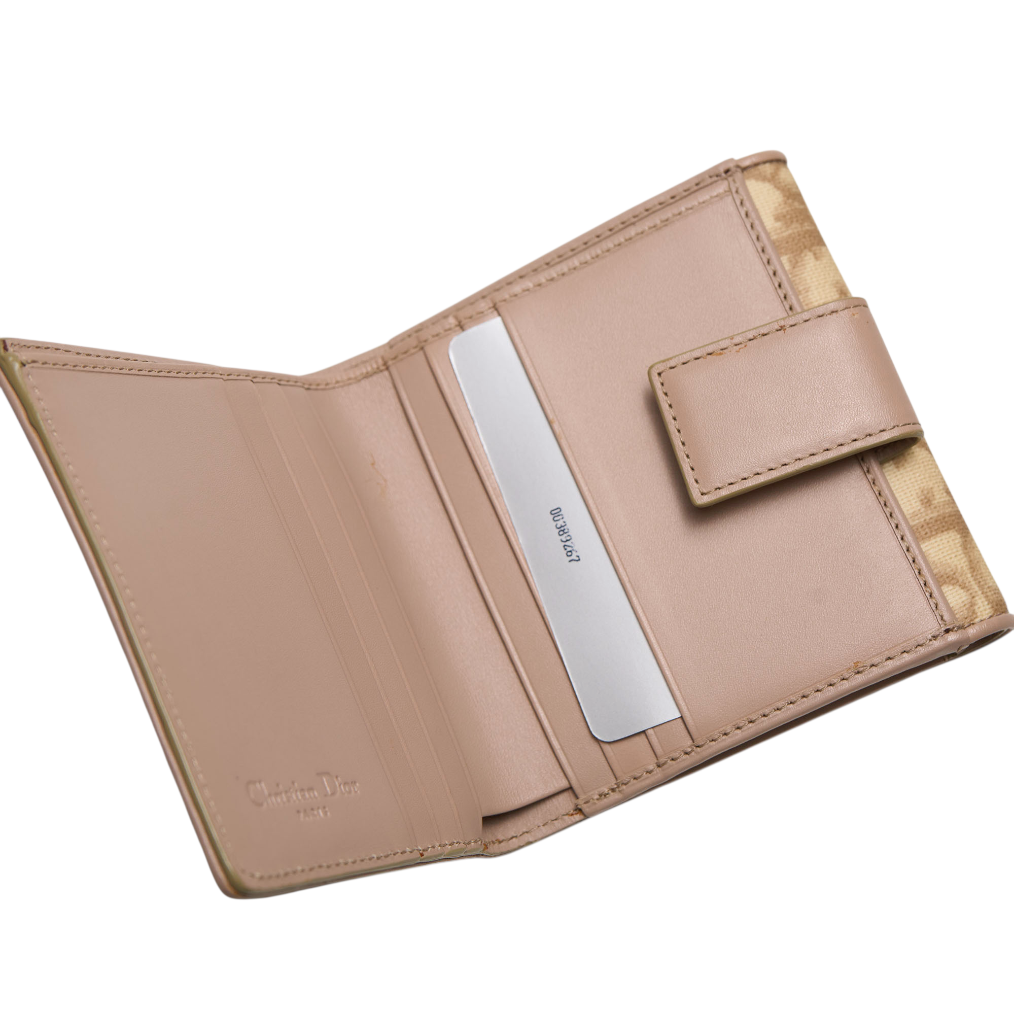 christian dior 2000s tan bow wallet