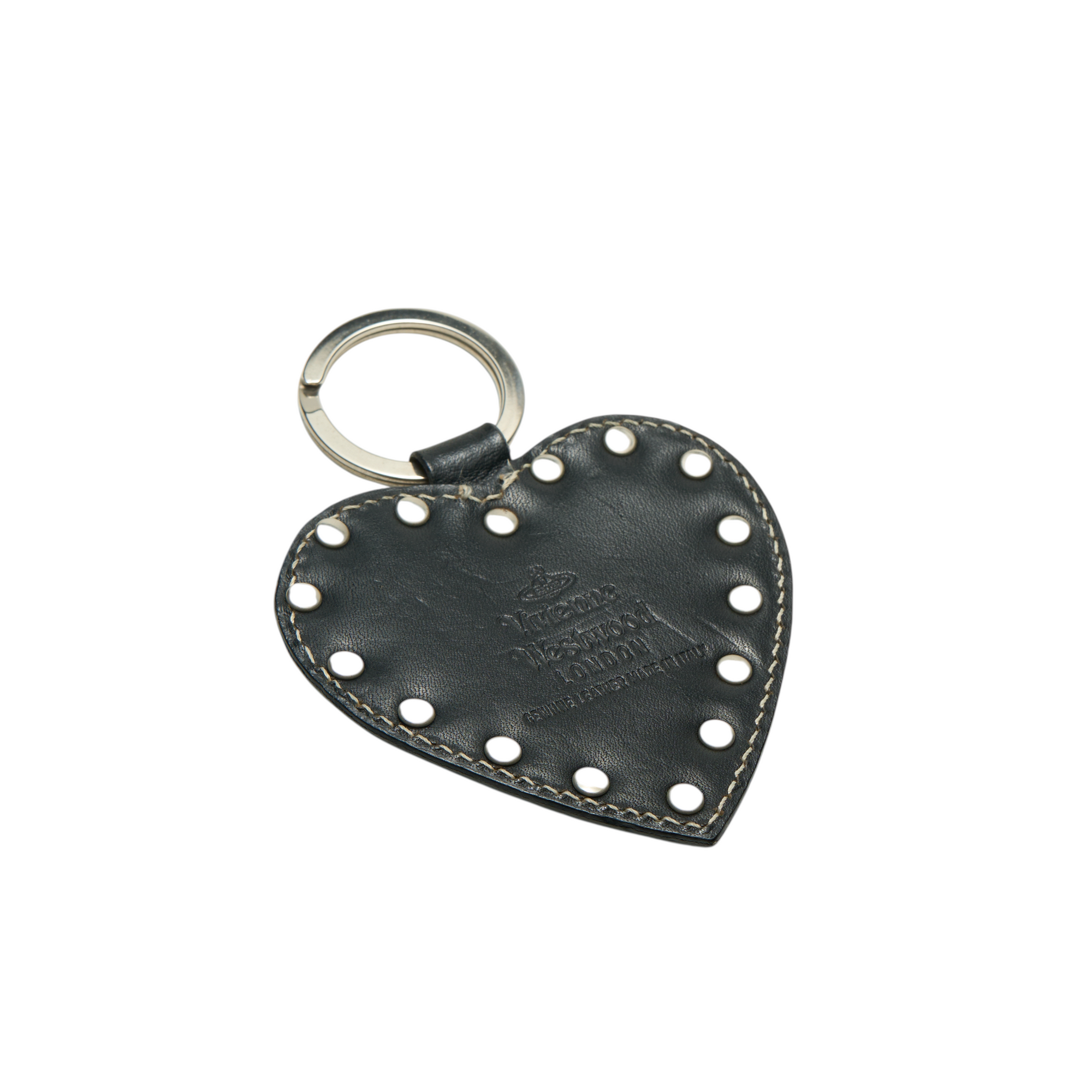 vivienne westwood orange heart keychain