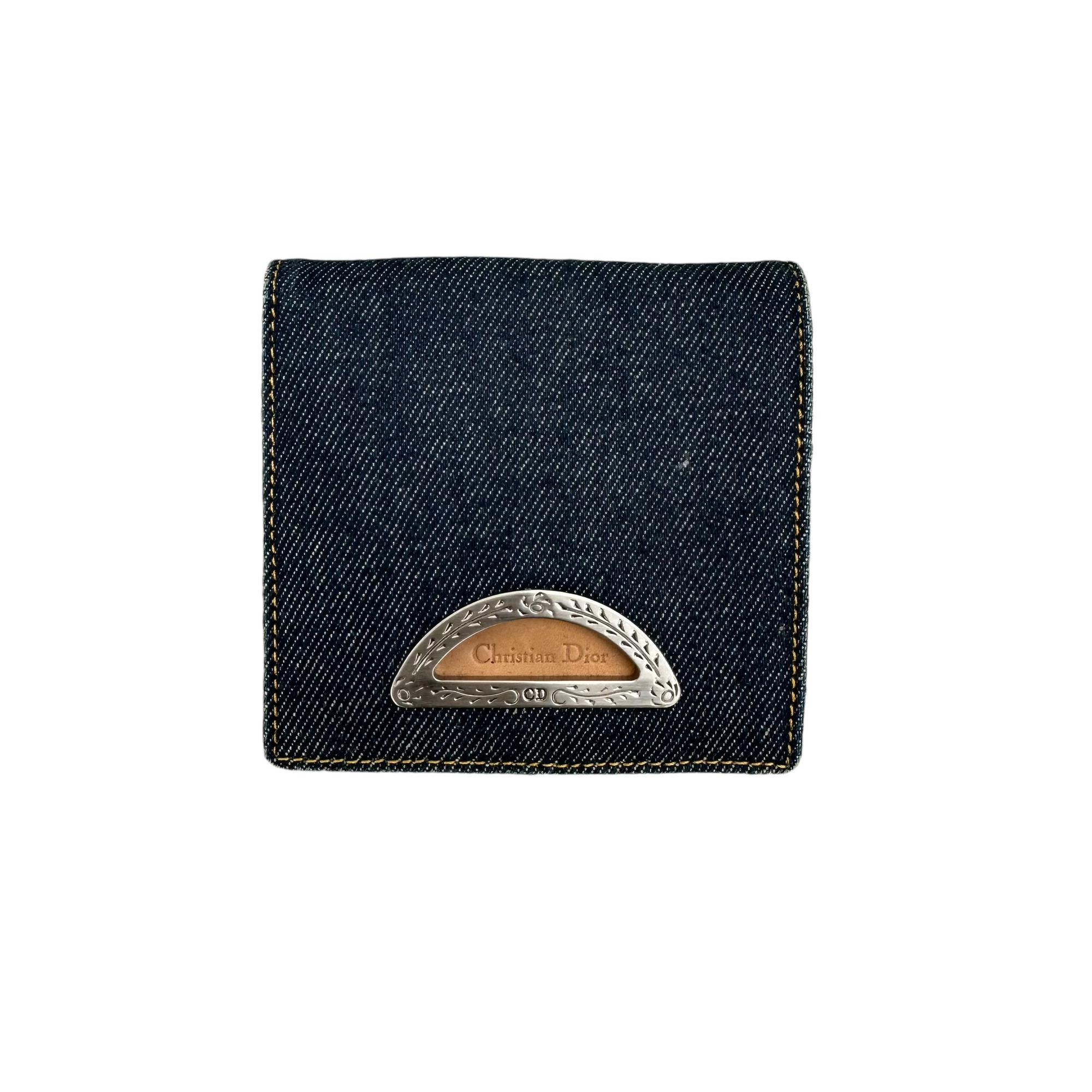 christian dior 2000s denim wallet