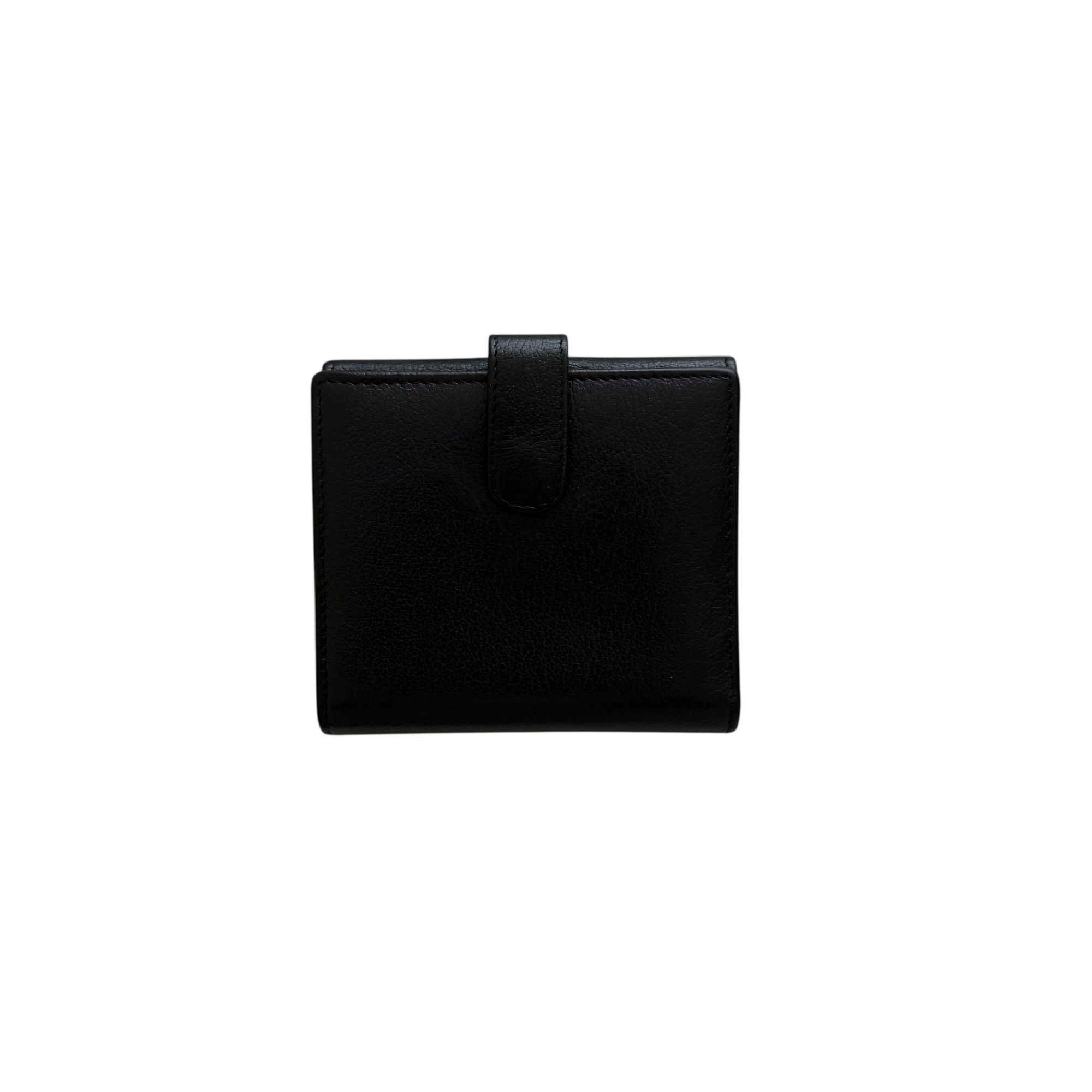 chanel 2000s black wallet